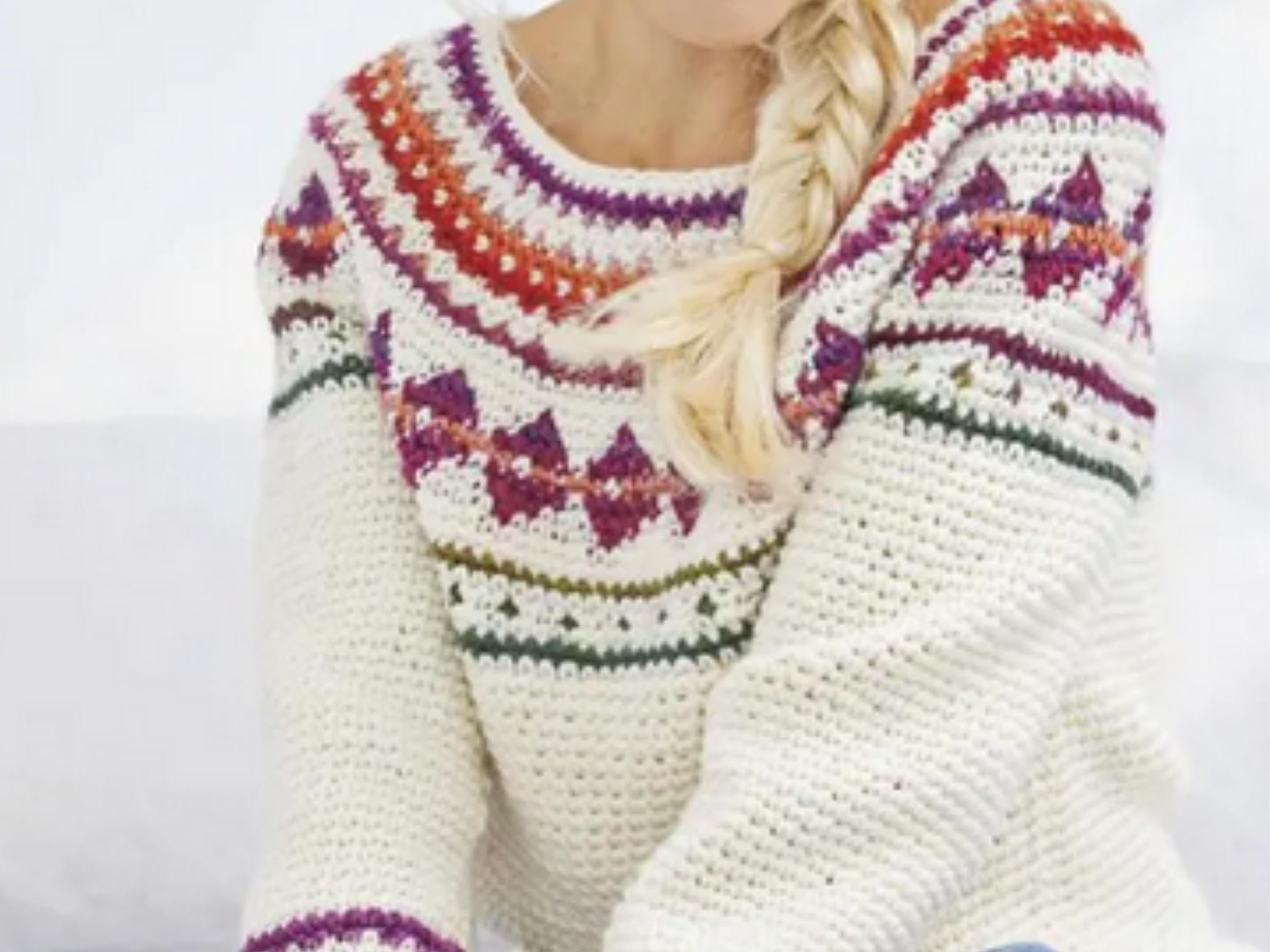 Womens Crochet Easy Crochet Pattern PDF- Crochet Sweater Pattern for Women | Cozy Nordic Winter Pullover | Crochet Sweater PDF Pattern |