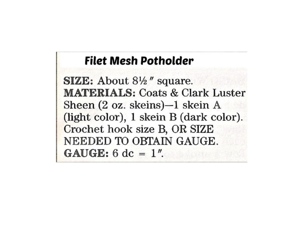 Vintage Lacy Potholders Crochet Pattern PDF  Easy Hot Pad & Oven Mitt DIY - Beginner Friendly