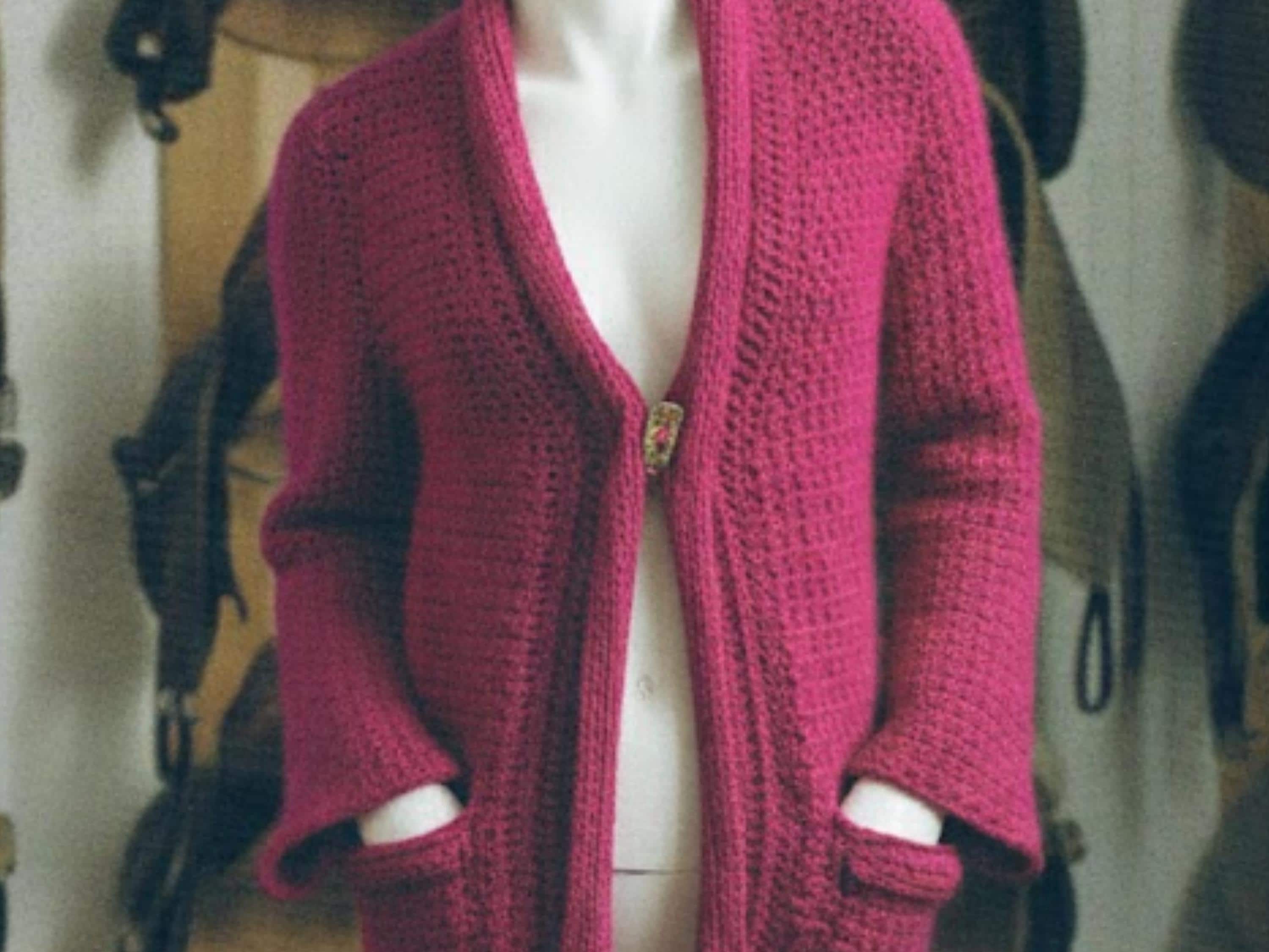 Womens Crochet Vintage Crochet Pattern PDF – Oversized Jacket Cardigan Coat |Chunky Bulky Crochet Design | Sizes S–XXL FREE crochet journal