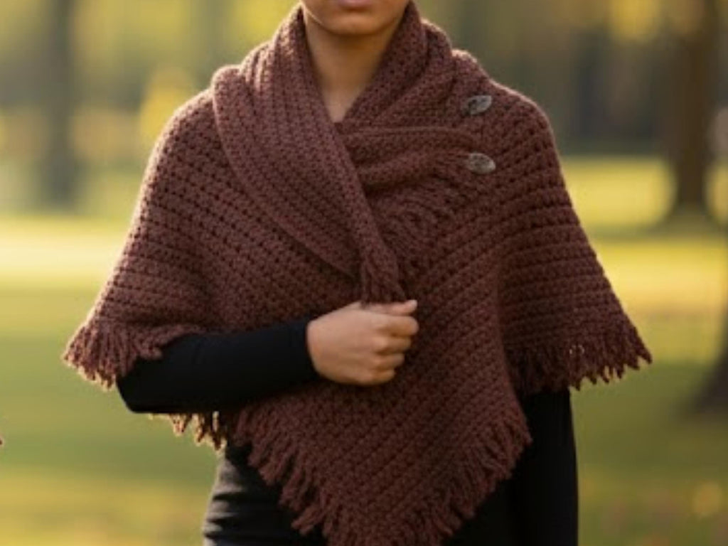 Womens Crochet Three-in-One Wrap Pattern PDF – Easy Stylish Winter Shawl, Poncho, Scarf Wrap – Cozy Crochet/Knit Layering Accessory – Instant Download