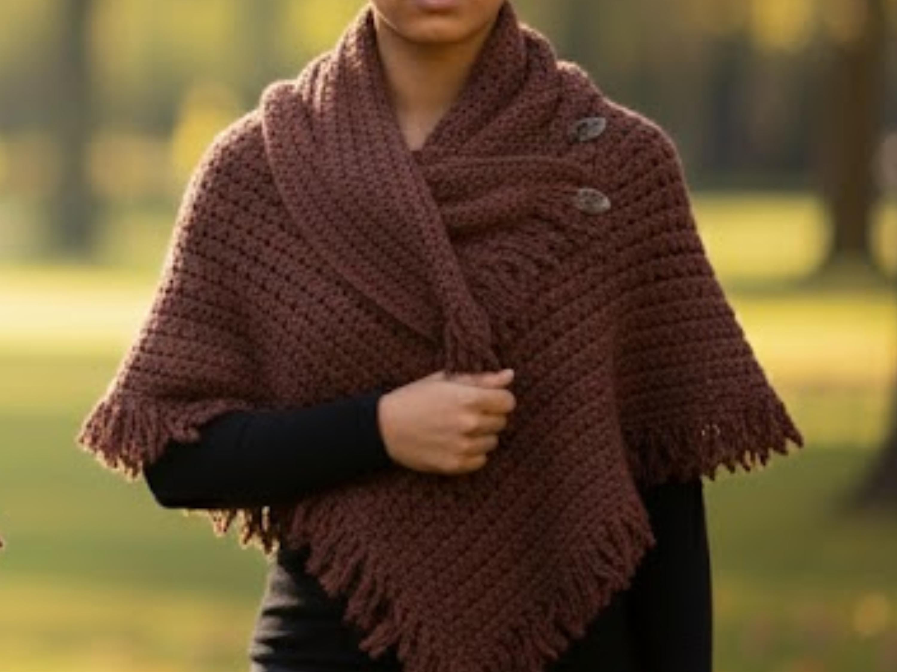 Womens Crochet Three-in-One Wrap Pattern PDF – Easy Stylish Winter Shawl, Poncho, Scarf Wrap – Cozy Crochet/Knit Layering Accessory – Instant Download