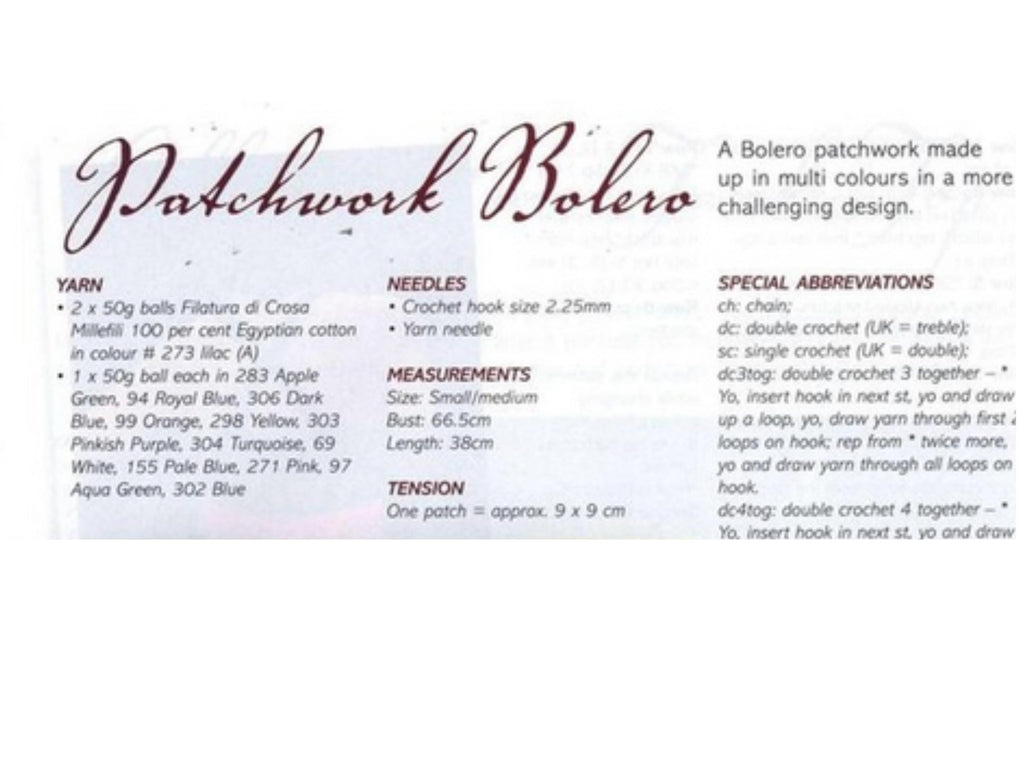 Crochet Granny Square Bolero Pattern PDF | Women's Patchwork Cardigan