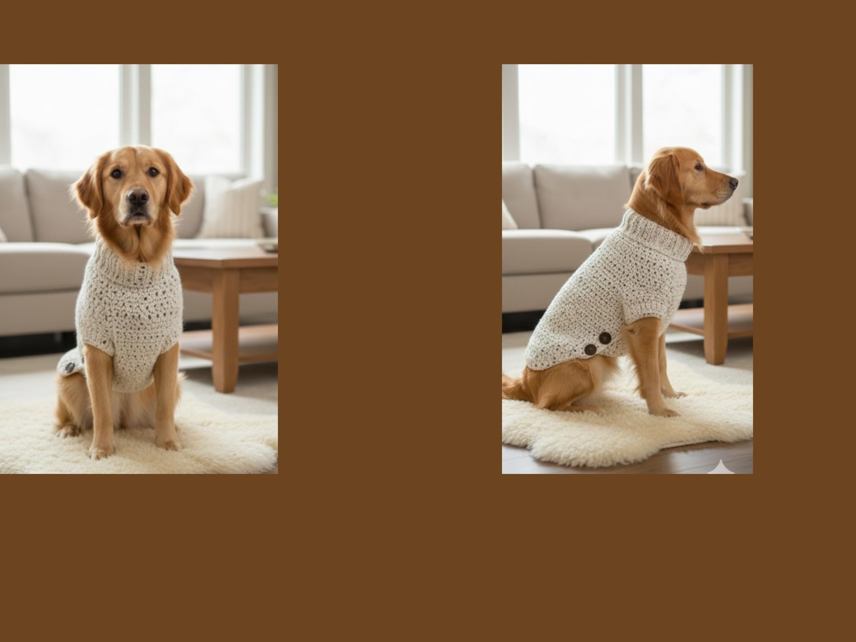 CROCHET PATTERN-Dog Crochet Sweater Pattern PDF – EasyDIY Pet Sweater for Small, Medium,Large Dogs,   Beginner- Crochet Tutorial
