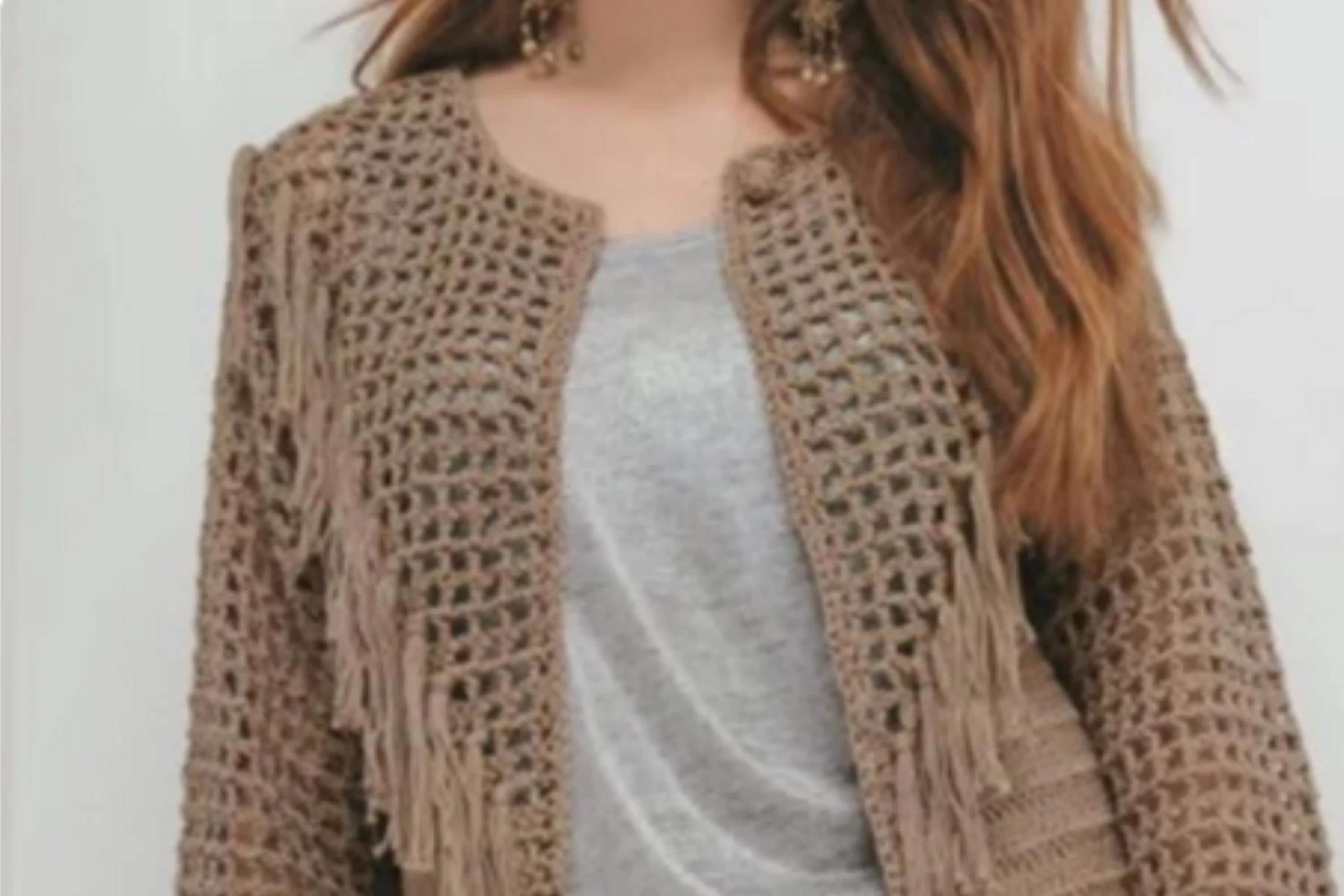 Womens Crochet Vintage Crochet Pattern PDF – Boho Crochet Jacket Pattern PDF – Women’s Cardigan Coat in DK Cotton Yarn- Free crochet journal