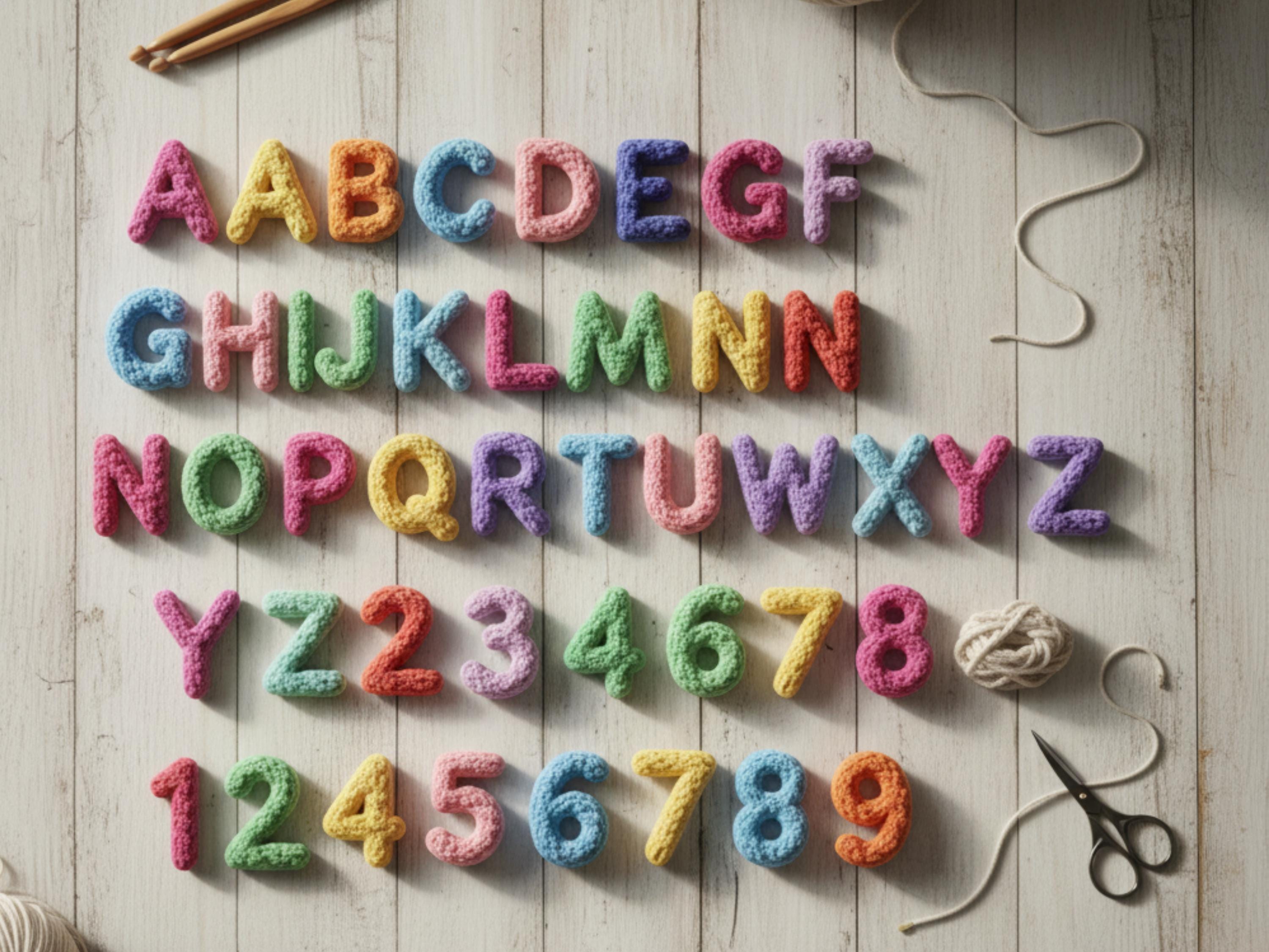 Alphabet Crochet Pattern | Crochet Letters & Numbers PDF | ABC Amigurumi Tutorial | DIY Crochet Pattern Instant Digital Download