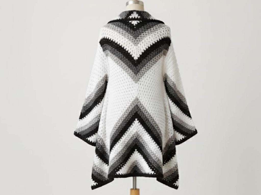 Womens Crochet Textured Coat Cardigan Jacket S (M, L, XL, ) Worsted Crochet Pattern/Instant PDF Download FREE crochet journal