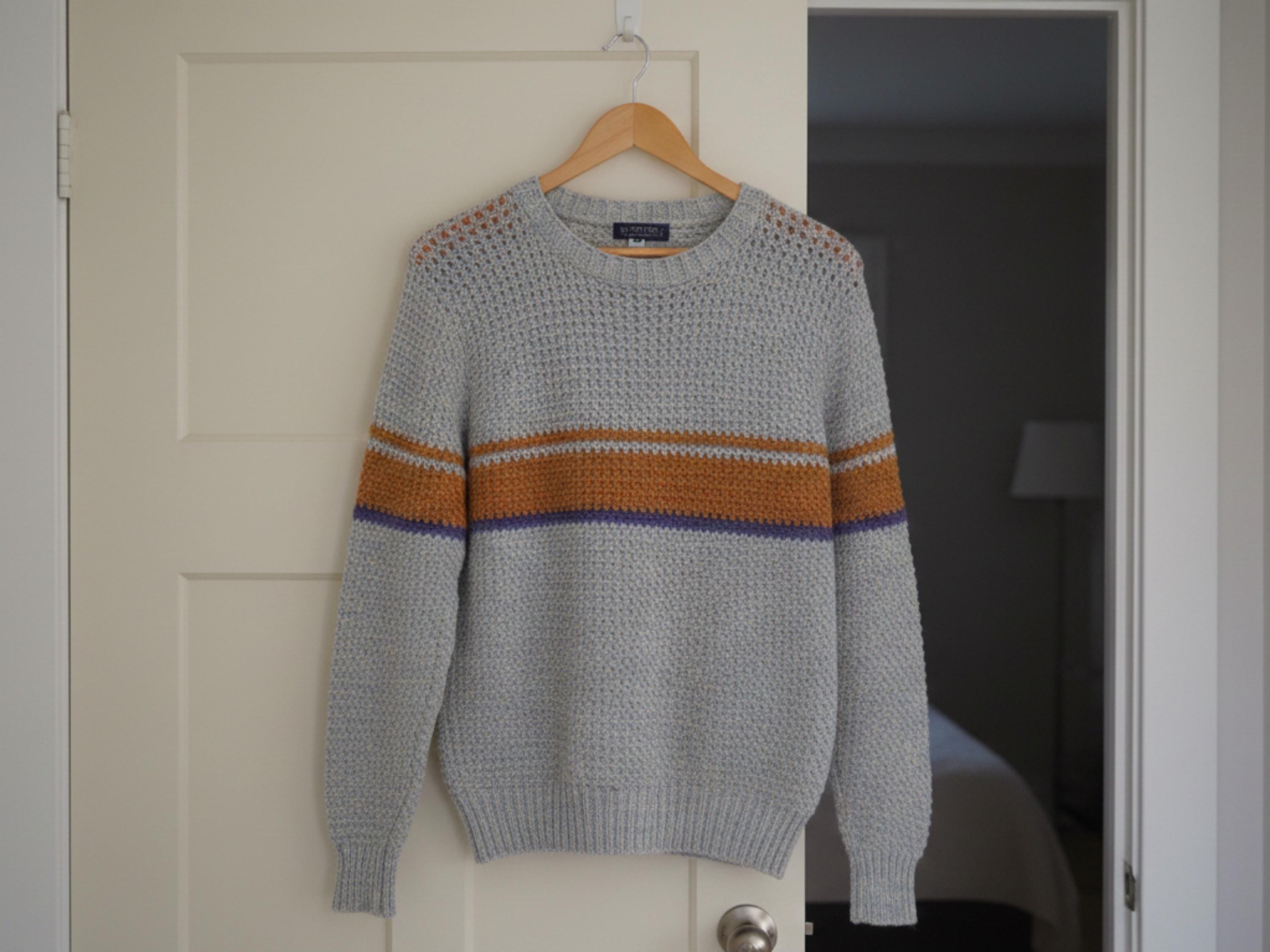 Vintage Men’s Crochet sweaterPattern – a classic retro design with textured stitches and an easy-to-follow PDF for stylish handmade layering
