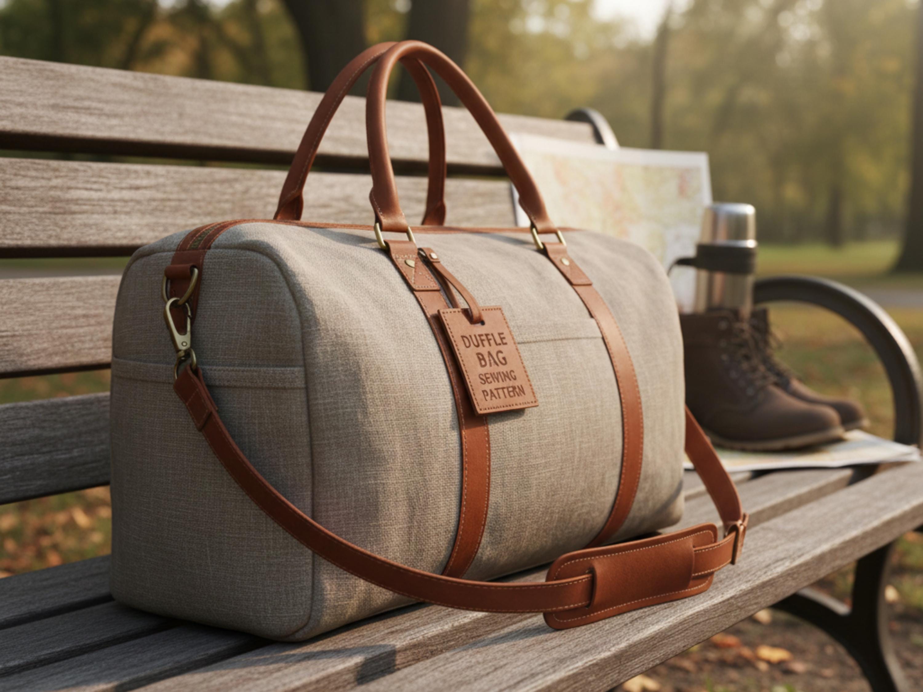 Duffle Bag Sewing Pattern – Travel Bag Tutorial (Digital PDF)