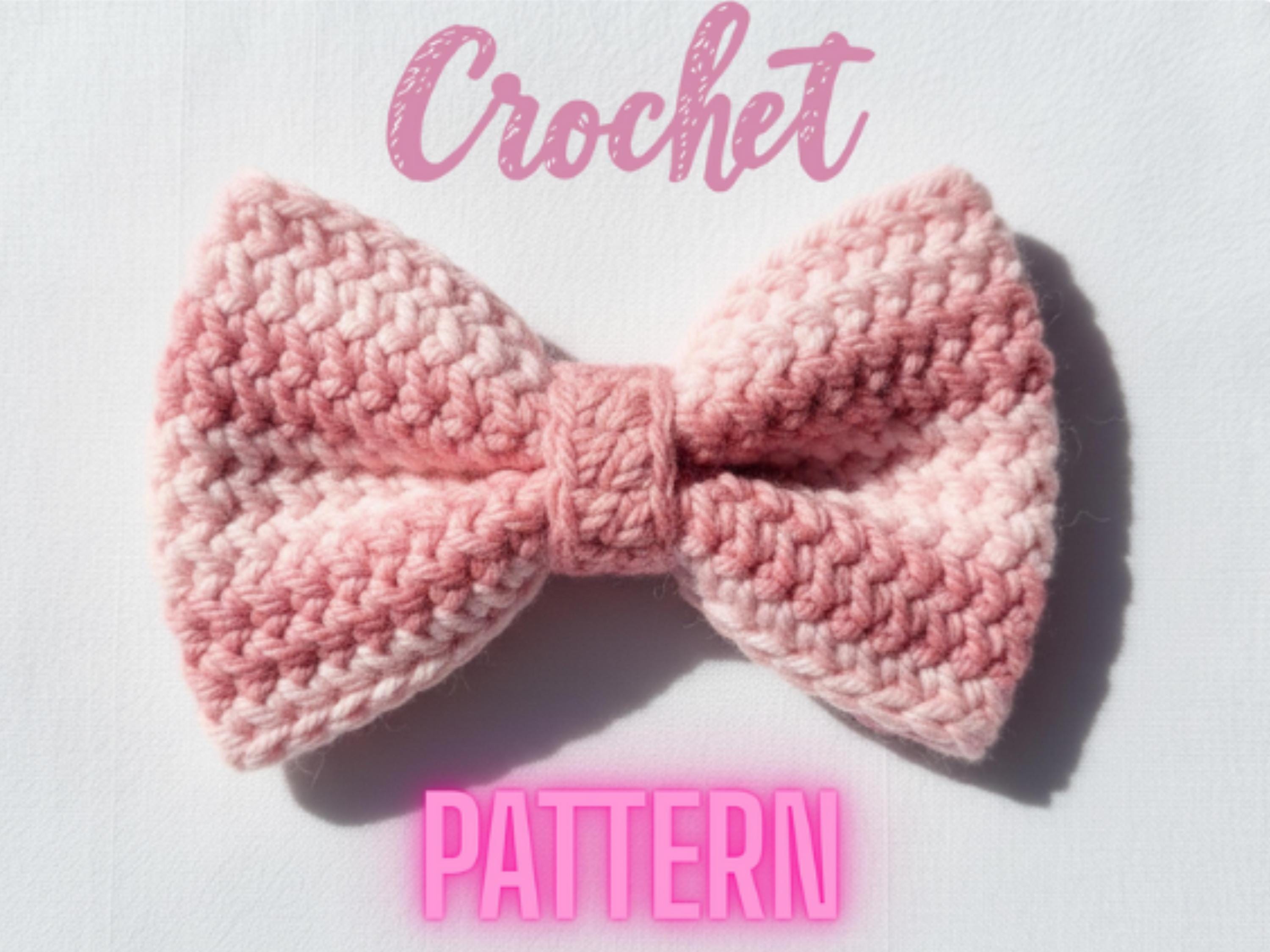 Crochet Bow Pattern PDF – Hair Clip, Headband, Gift & Decor Tutorial, Advanced-Beginner