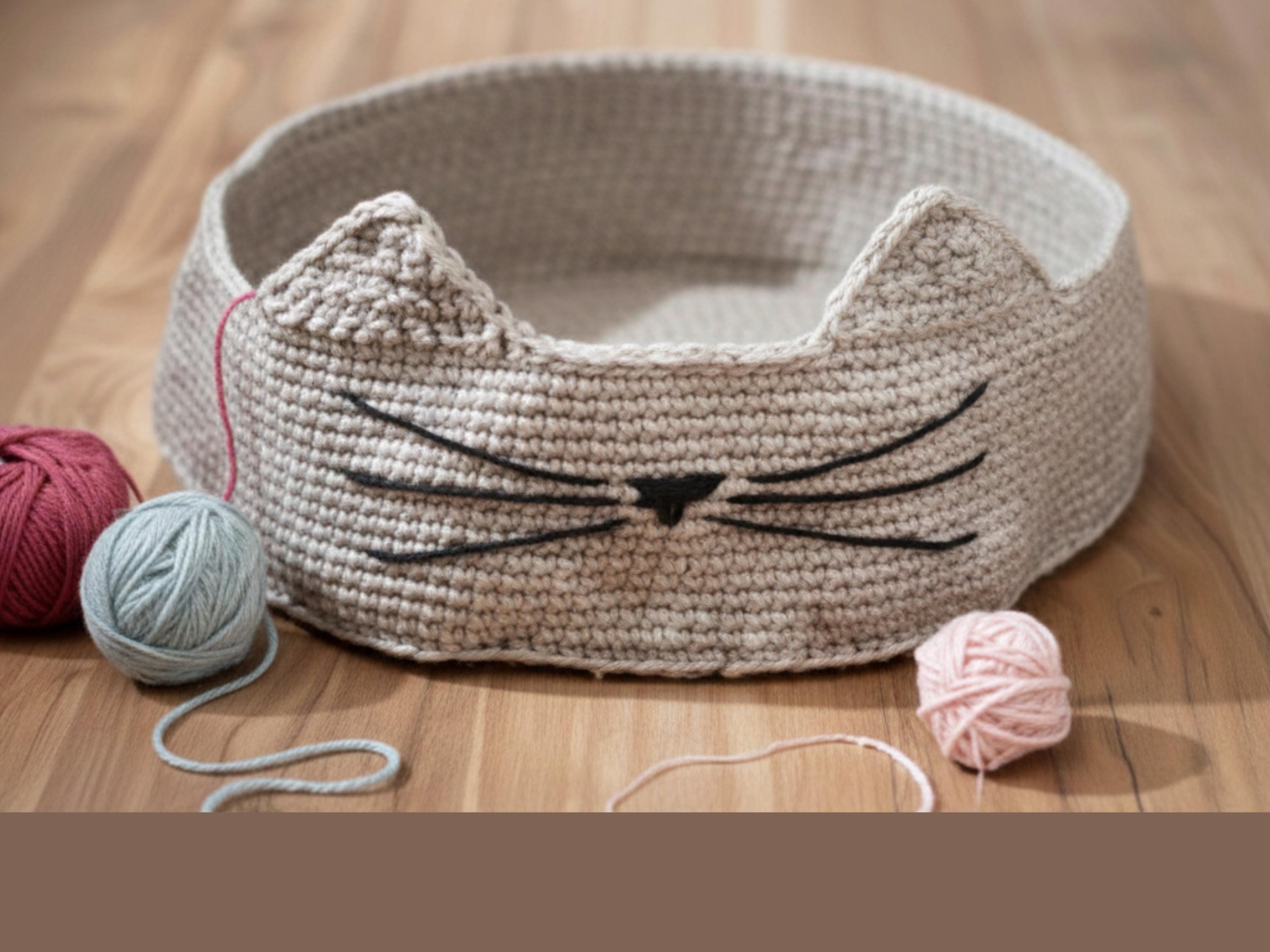Crochet PATTERNS Cat Beds, Instructions for Making DIY Luxury Cat basket, Instant Digital Download