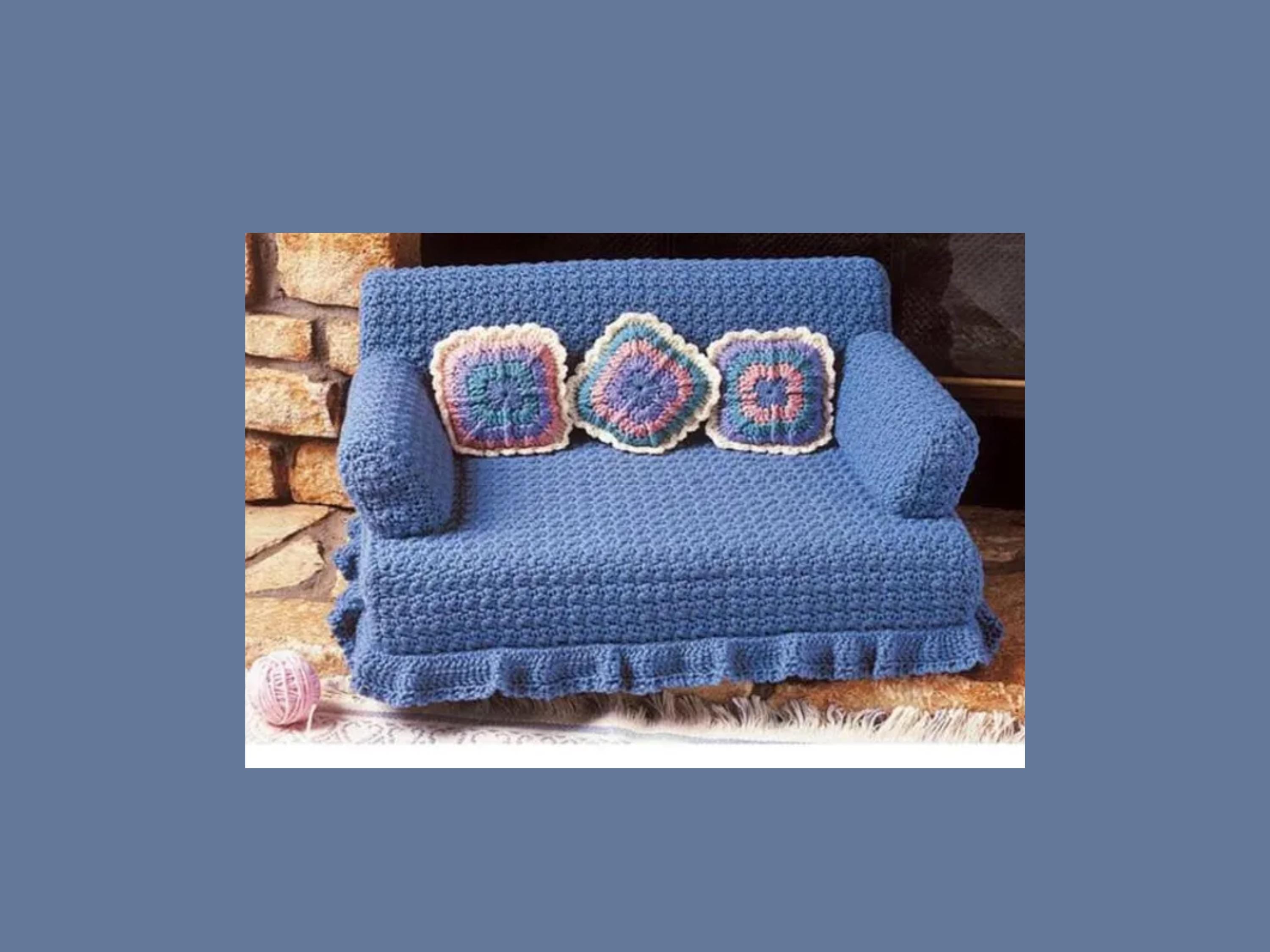 Crochet PATTERNS 3 Cat Little Dog Sofa Beds, Instructions for Making 3 DIY Luxury Cat Couches, Instant Digital Download