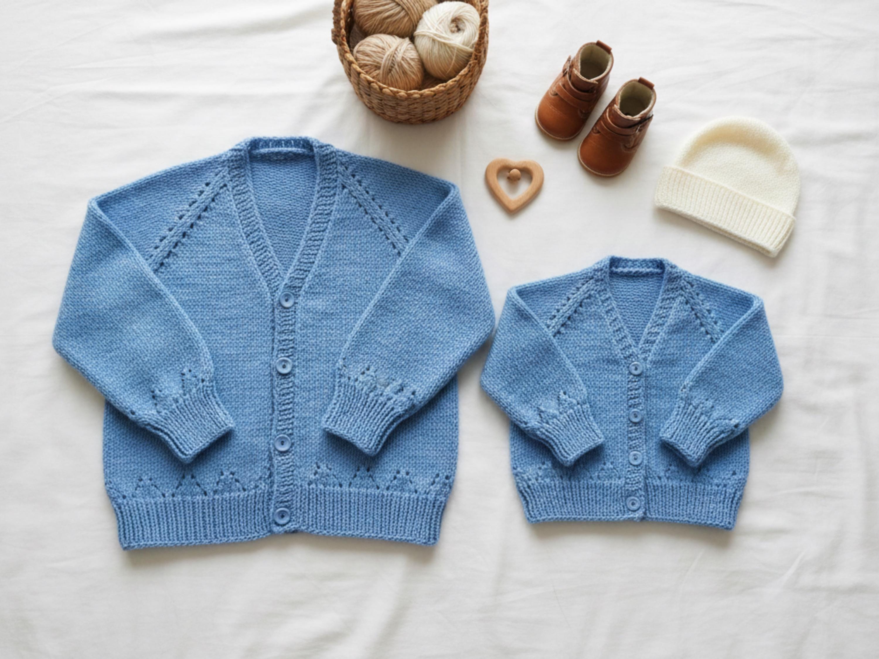 Baby knitting pattern, vintage, DK and 4 ply, size 16-22 inches Pdf instant download