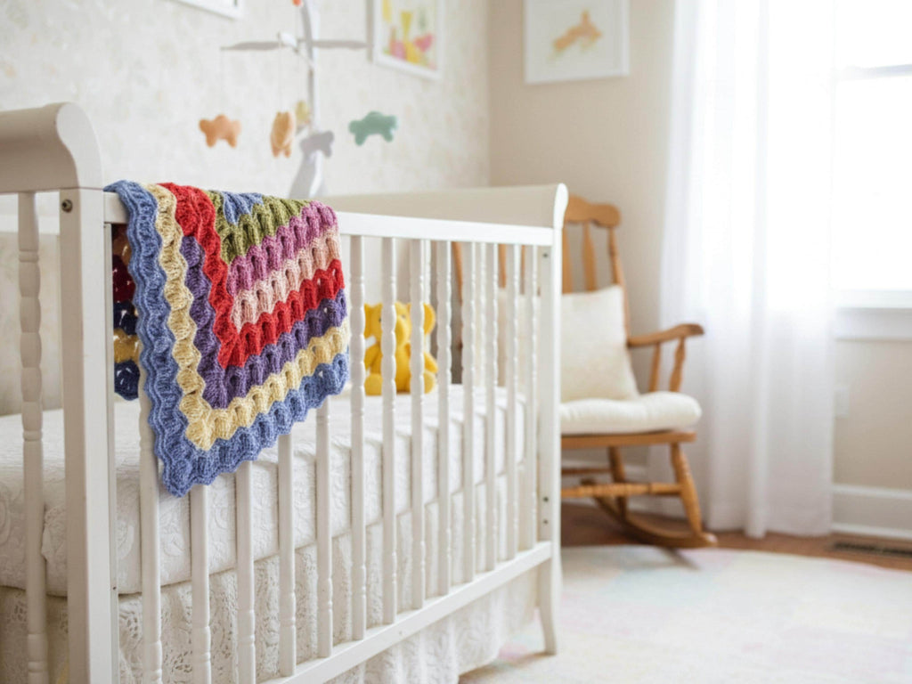 Crochet vintage  blanket pattern  -ripple afghan