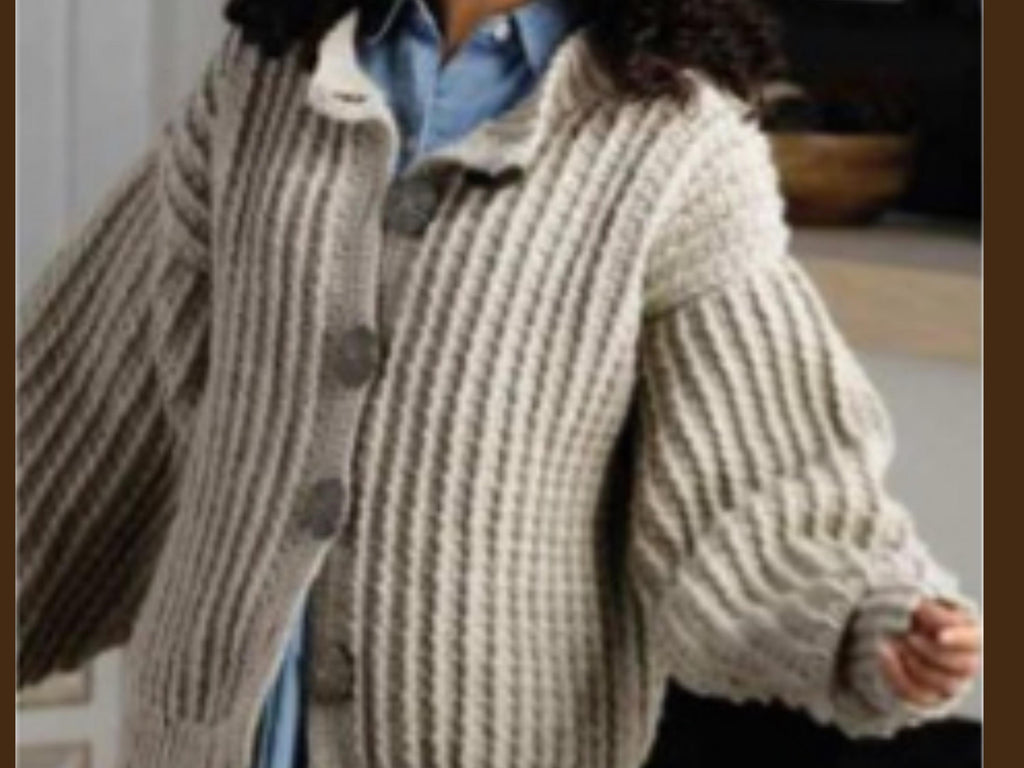 Womens Crochet Crochet Cardigan Pattern PDF | Oversized Slouchy Sweater with Long Sleeves | Easy DIY Handmade Cardigan Tutorial for Beginners