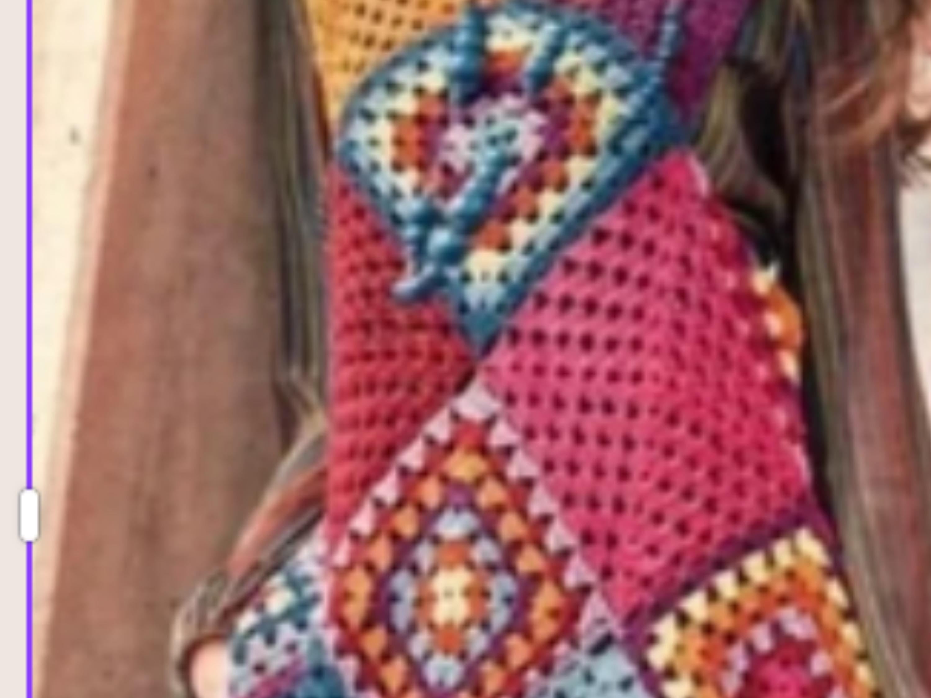 Womens Crochet Granny squares long dress- Crochet Granny Squares Dress Pattern, Vintage Motif (PDF Download
