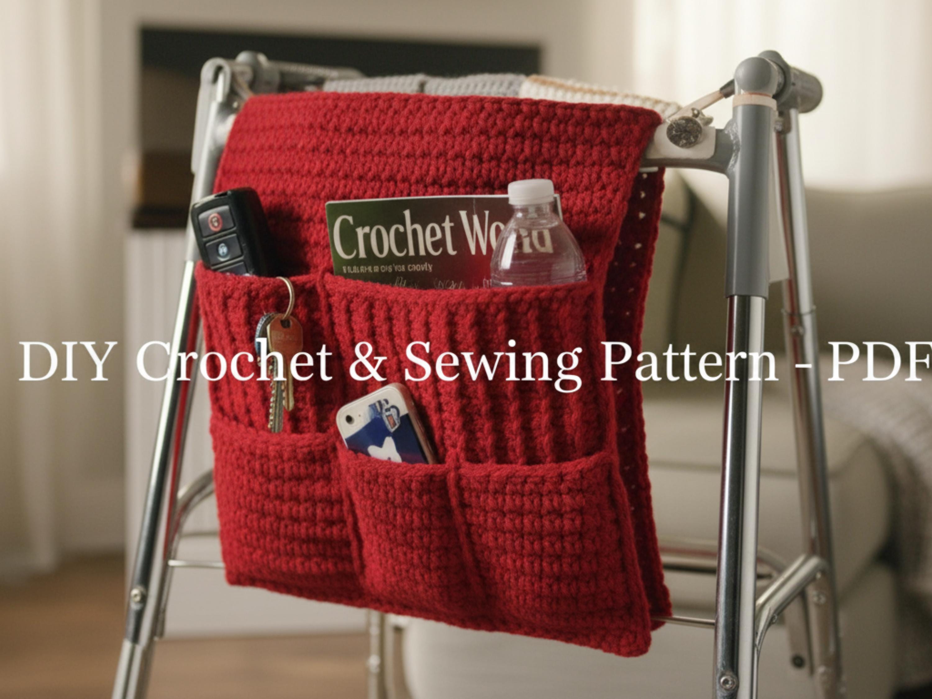 Crochet Walker Bag Pattern: Double Pocket Caddy (PDF Pattern)
