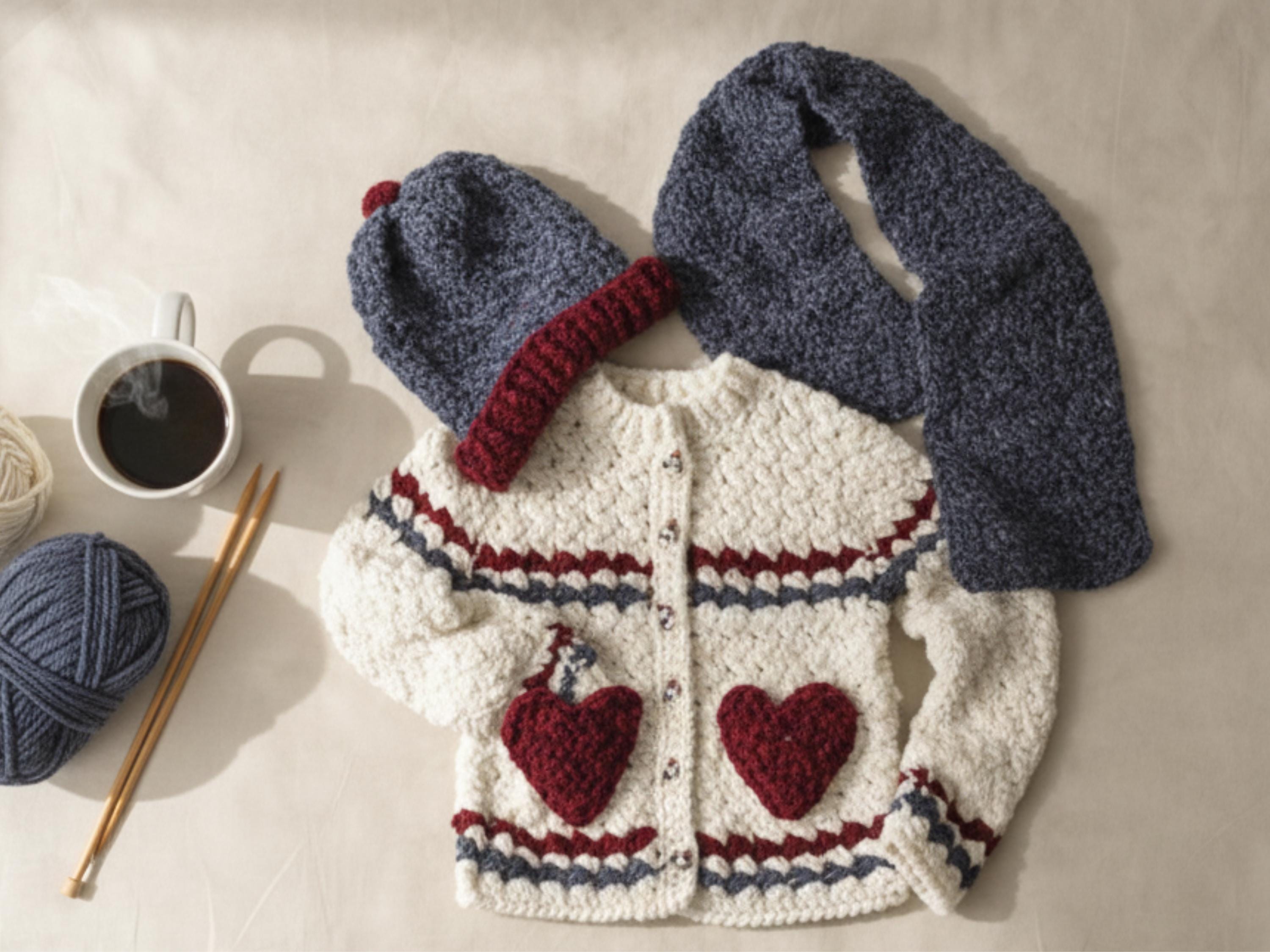 Easy Crochet set for girls -Hat & Scarf DK Download PDF 25"- 28"- Crochet pattern worsted weight chenille Yarn