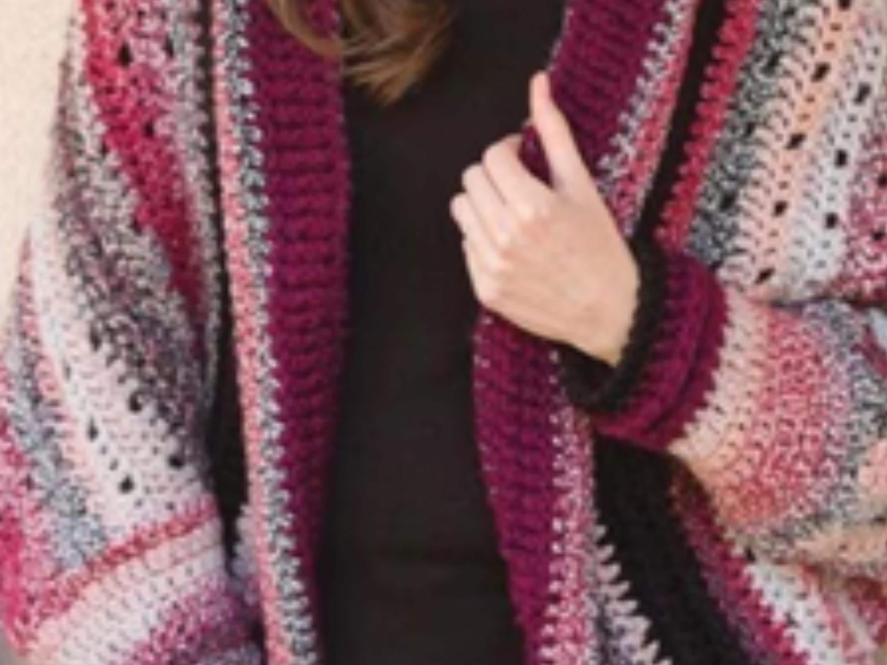 Womens Crochet Shrug style Cardigan- Crochet up inn Bulky- Chunky 12 ply yarn-Download PDF Crochet