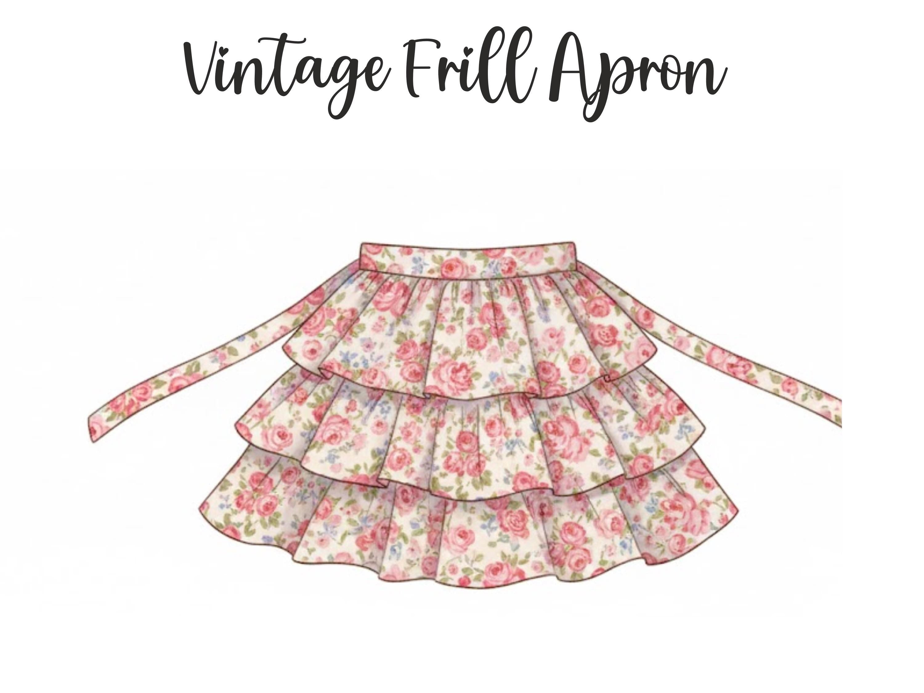 Easy Apron sewing pattern -Vintage pattern-Grandmas classic apron