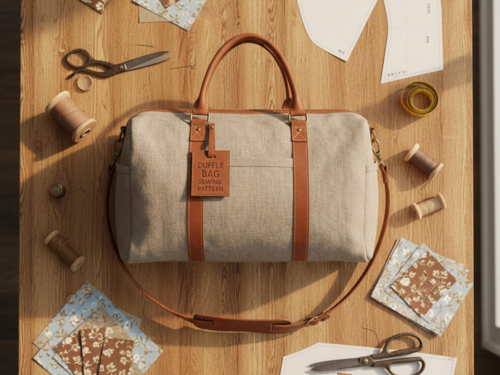 Duffle Bag Sewing Pattern – Travel Bag Tutorial (Digital PDF Download)