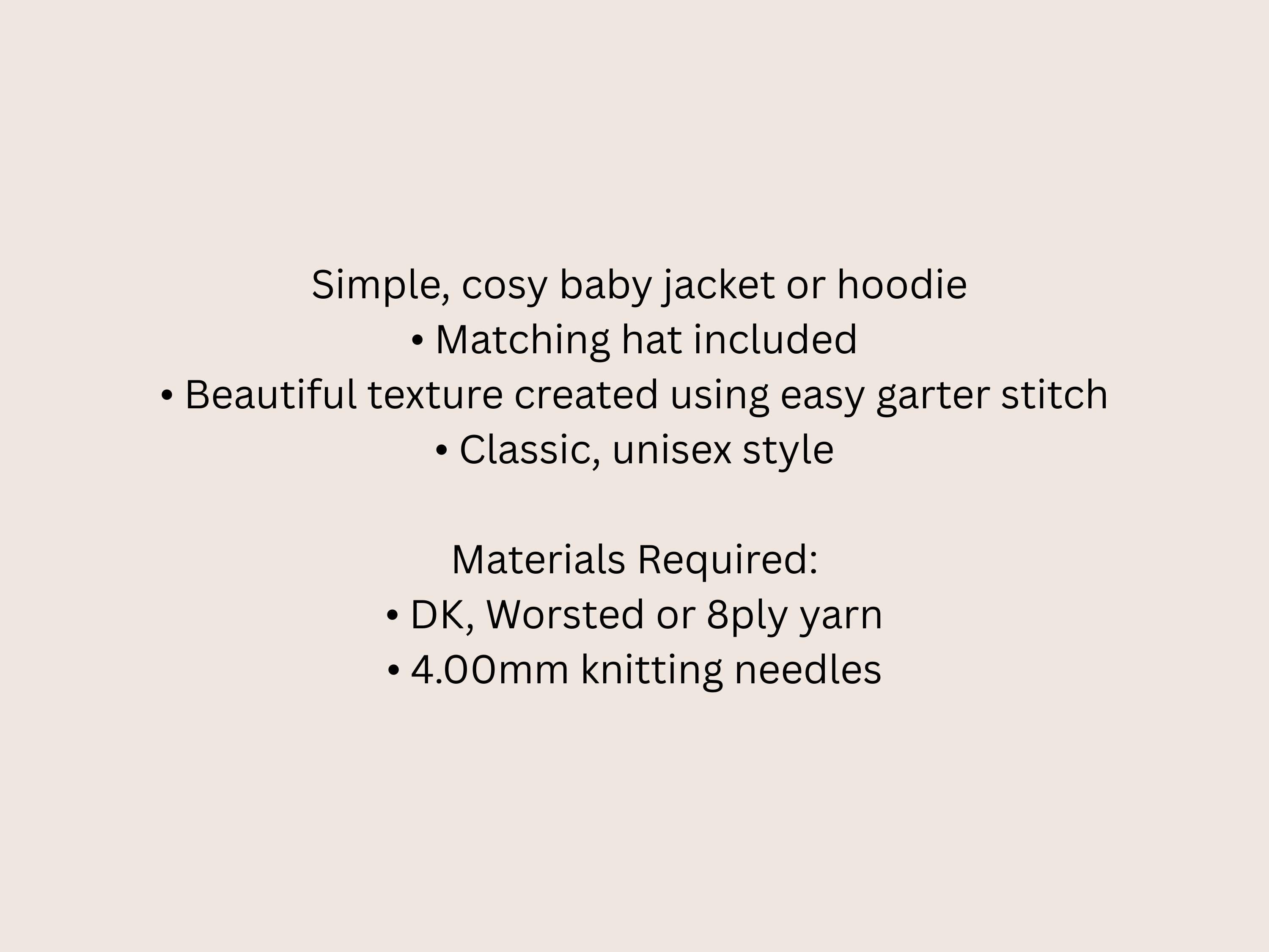 Vintage Baby Knitting Pattern: Jacket, Hood & Hat Set (PDF Download)