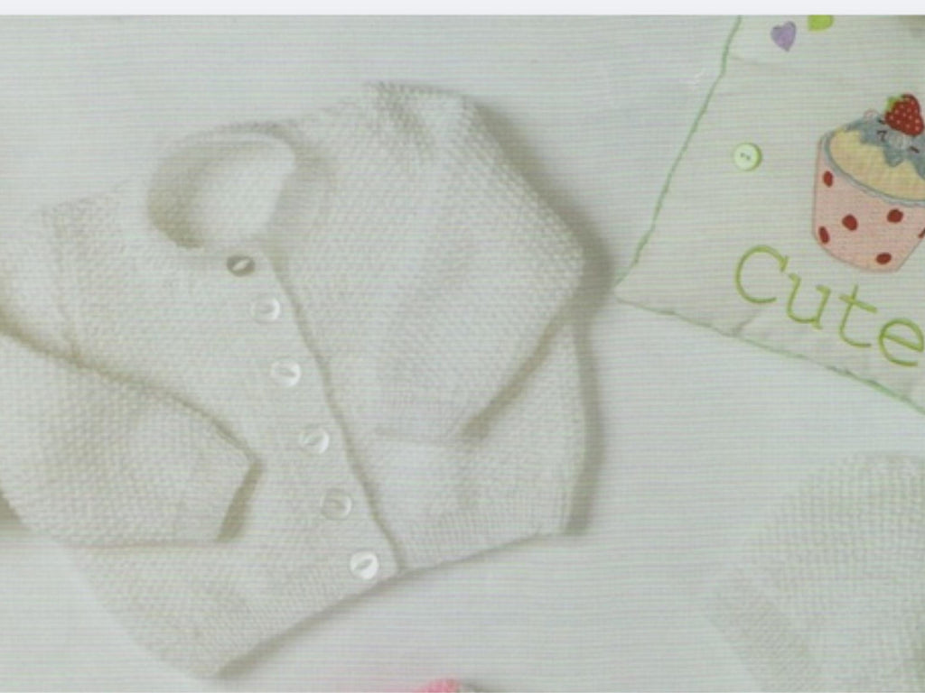 Vintage Style Baby Knitting Pattern | Lacy Dress,cardigan and hat 0-12months (PDF Download)