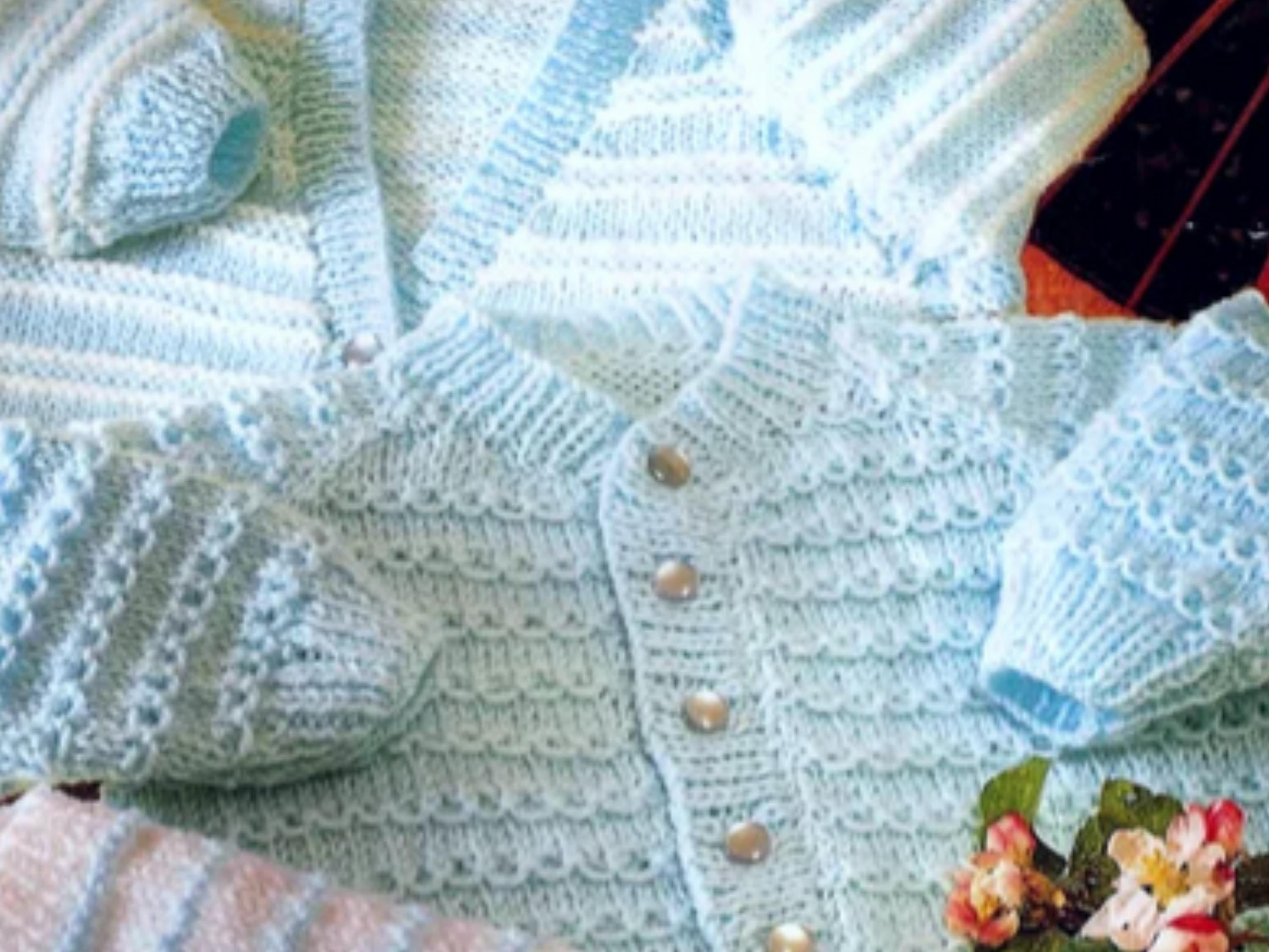 RETIREMENT SALE *Easy Knit Baby Cardigan Sweater Pattern (DK Weight, 0-24 Months)