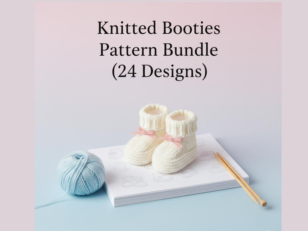 RETIREMENT SALE *24 Knitted Baby Booties Patterns Bundle, Beginner Friendly (PDF Download)