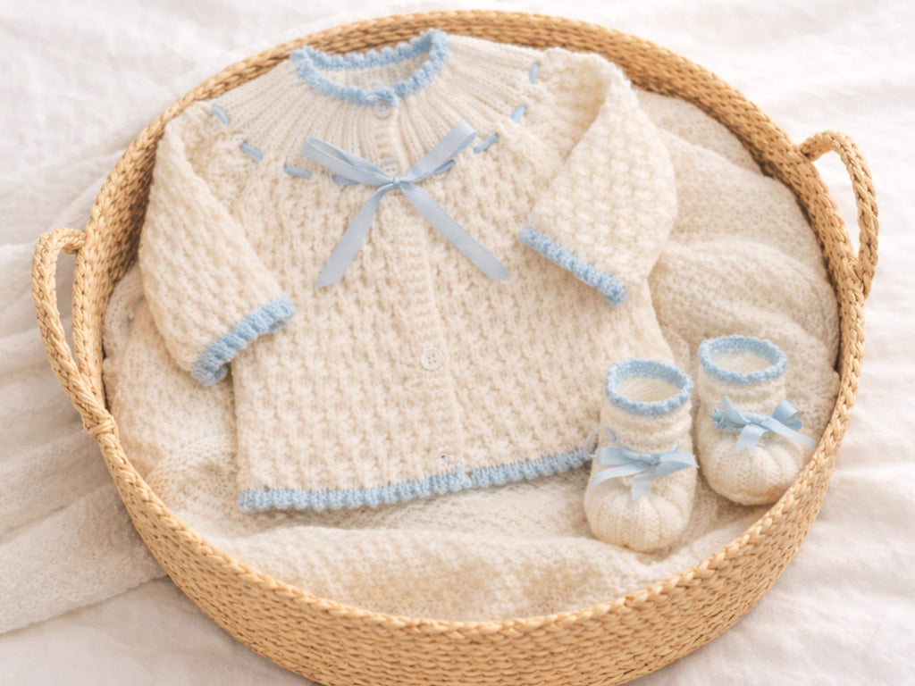 Matinee Jacket Dk Vintage Baby Matinee Coat and Bootees Knitting Pattern (PDF Download)-Preemie Matinee Coats Dk