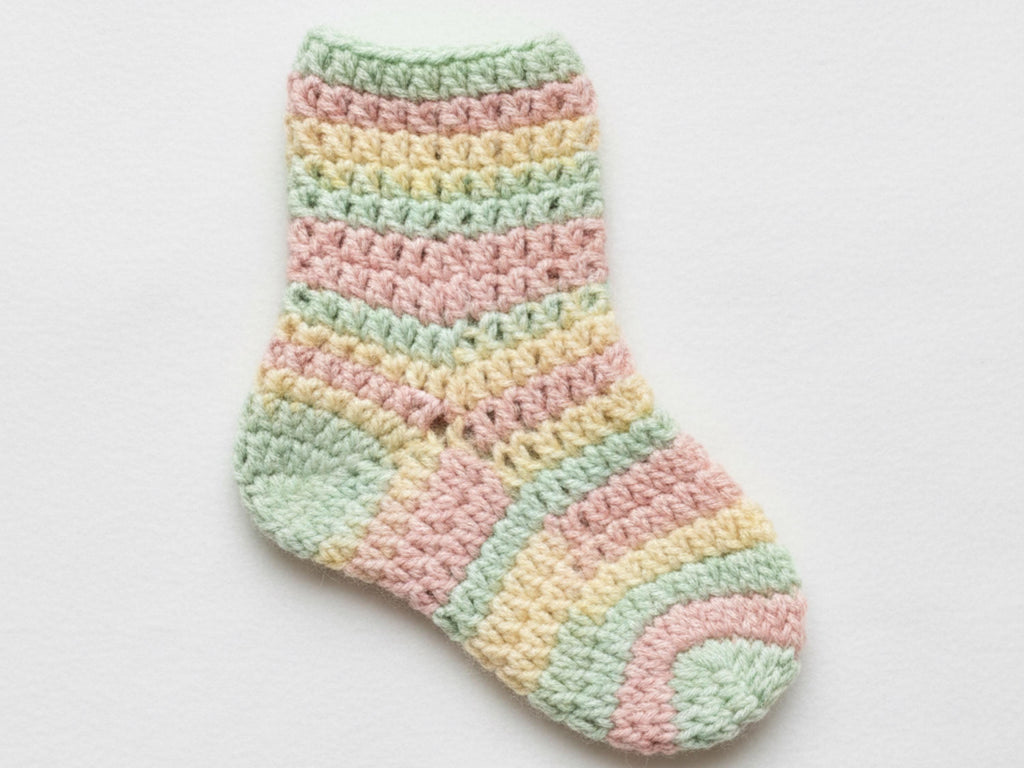 Baby crochet sock patterns, Beginner PDF (3.5 inch Sole)