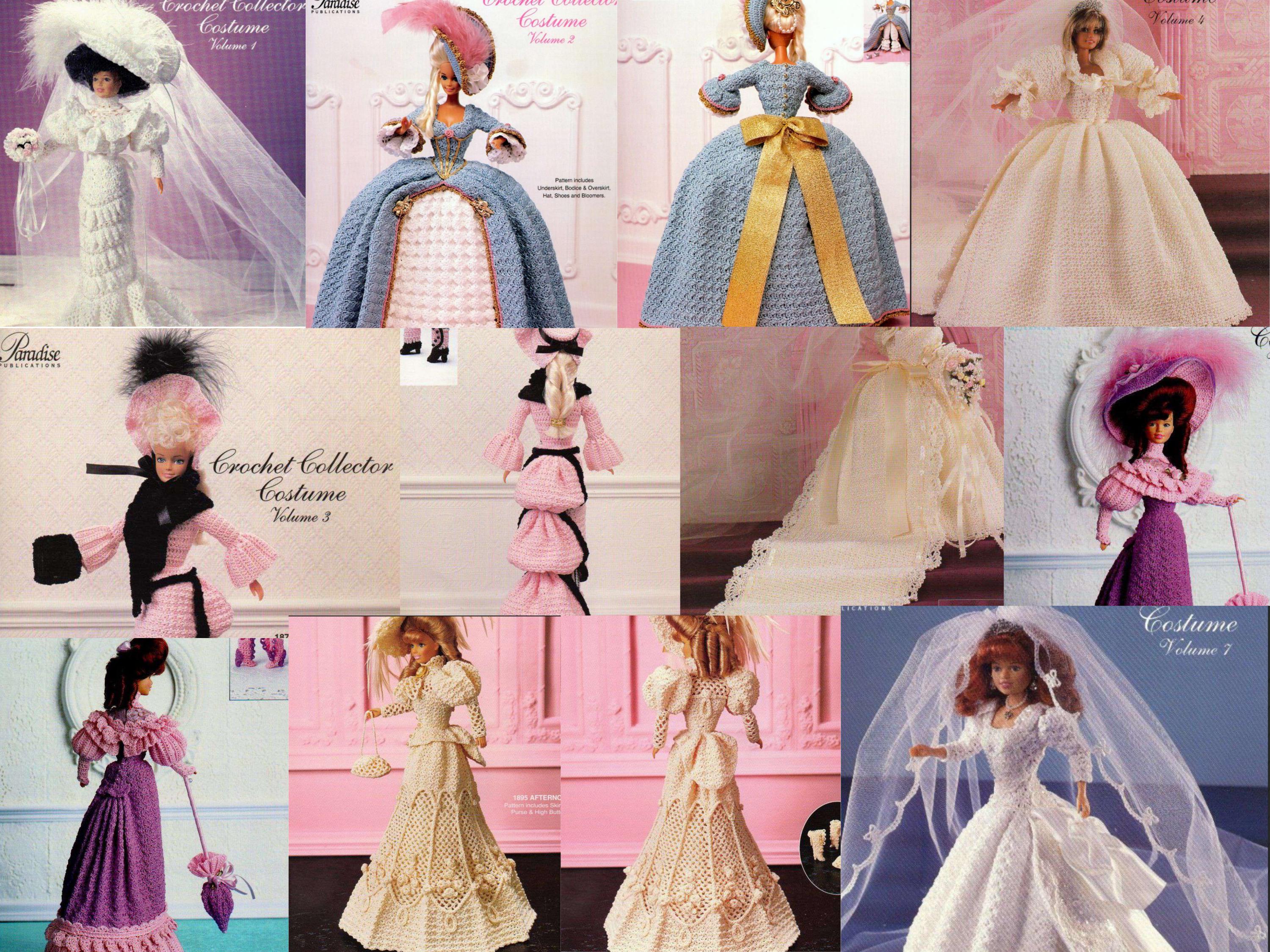 Fashion Doll Crochet Dress Patterns – Doll Wedding Outfits (PDF Download  )