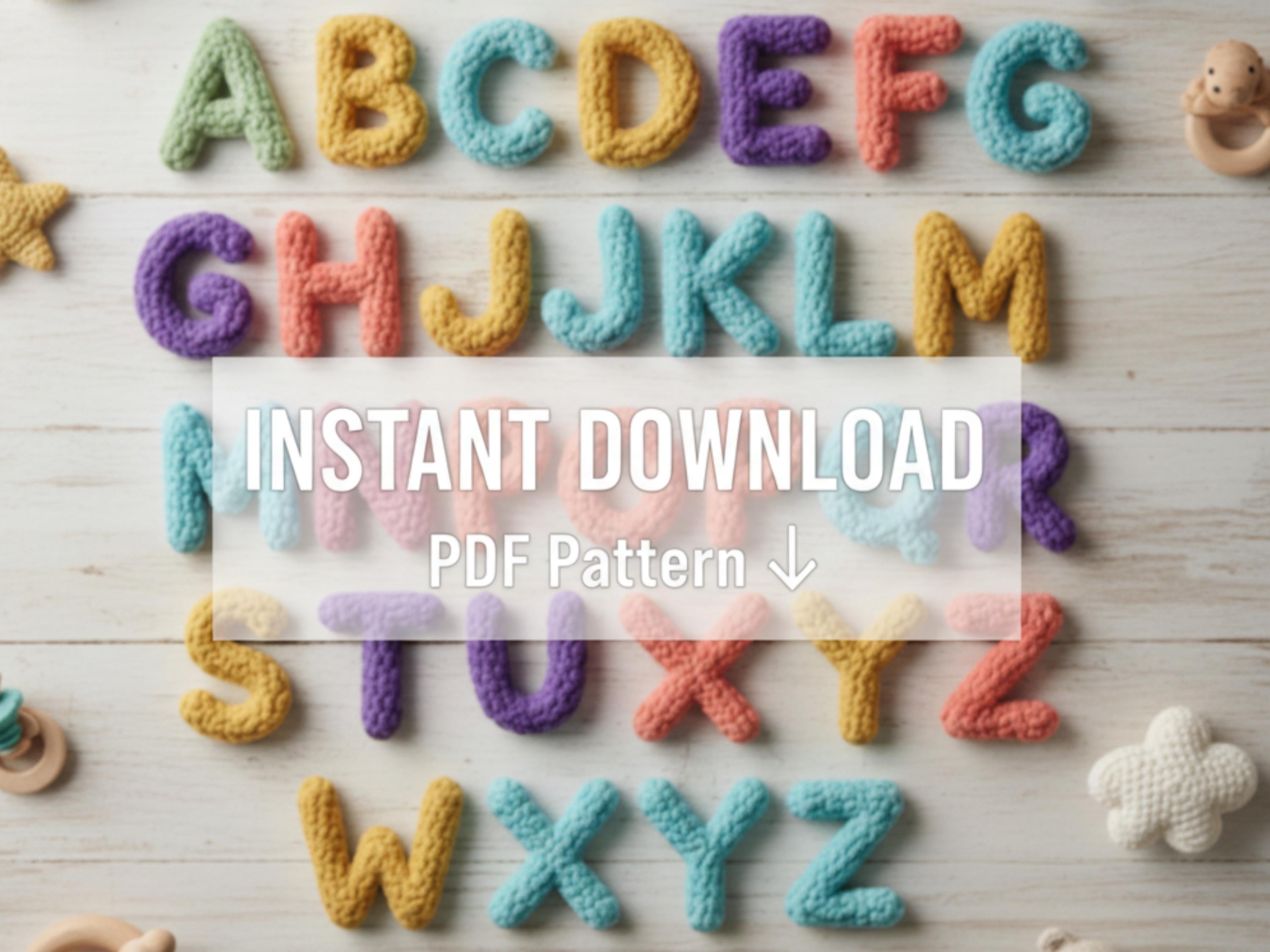 Crochet Alphabets & Numbers Pattern PDF | ABC Amigurumi Tutorial | DIY Crochet Pattern