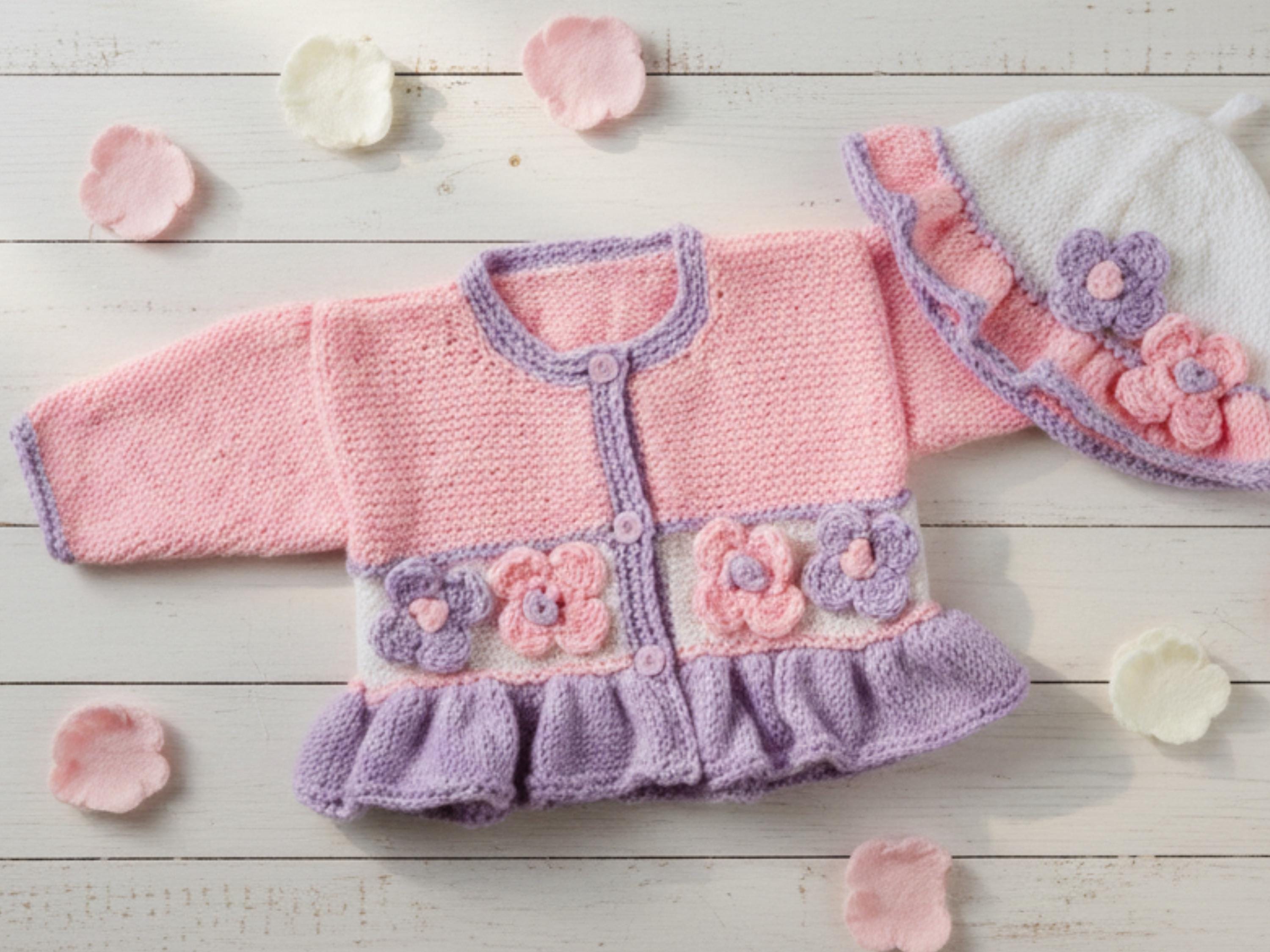 Baby Knitting Pattern: Cardigan and Hat Set (PDF Download)