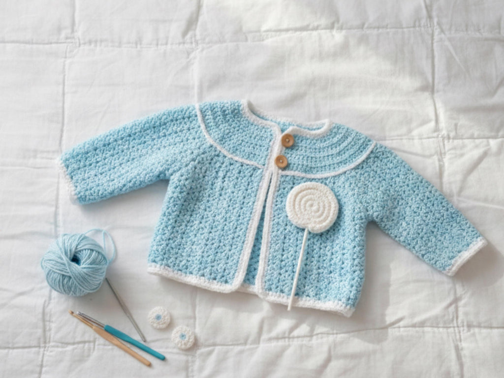 Girls crochet top pattern-Easy Crochet Baby Cardigan Pattern | Beginner Sweater (PDF Pattern)