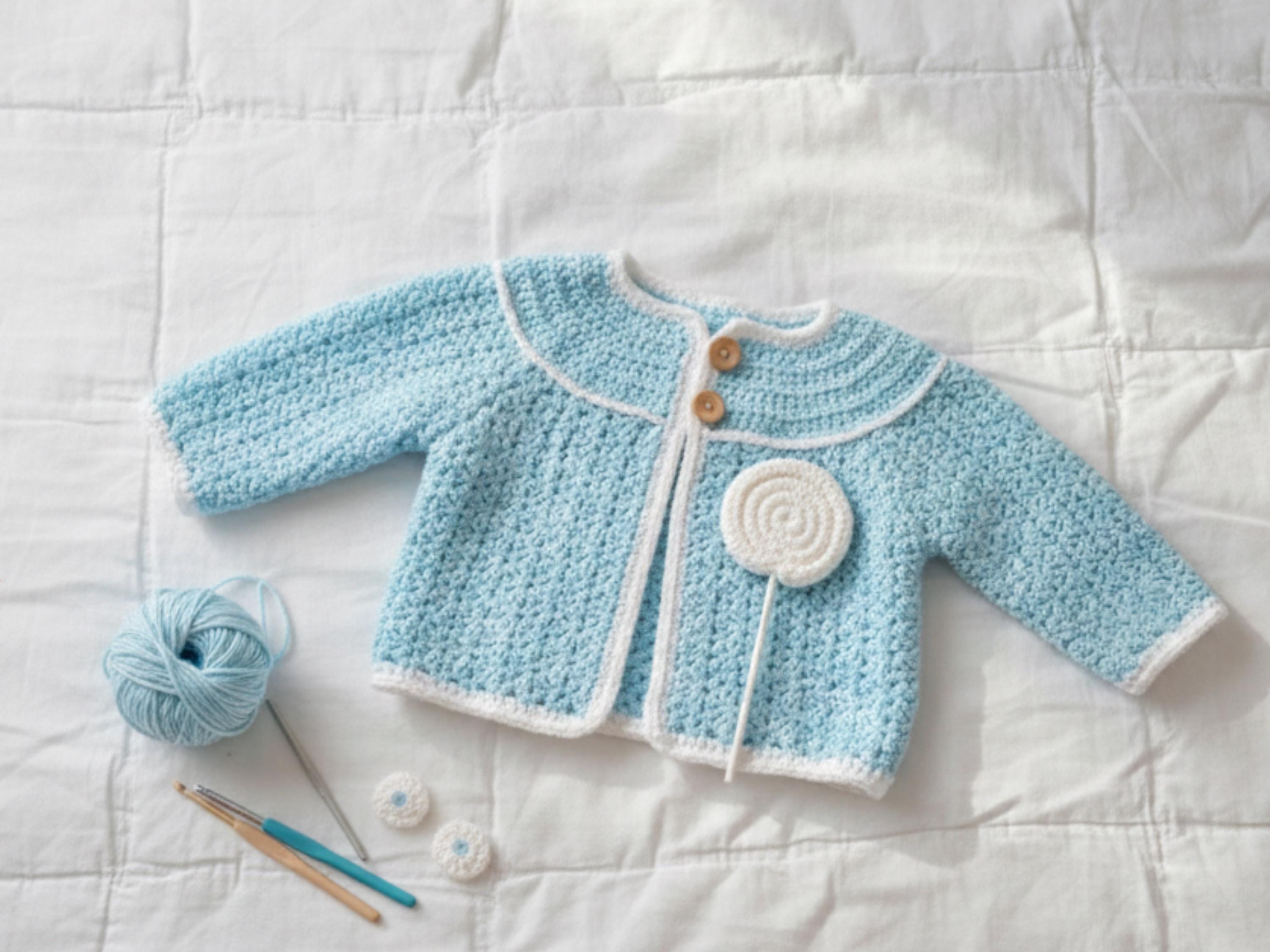 Girls crochet top pattern-Easy Crochet Baby Cardigan Pattern | Beginner Sweater (PDF Pattern)