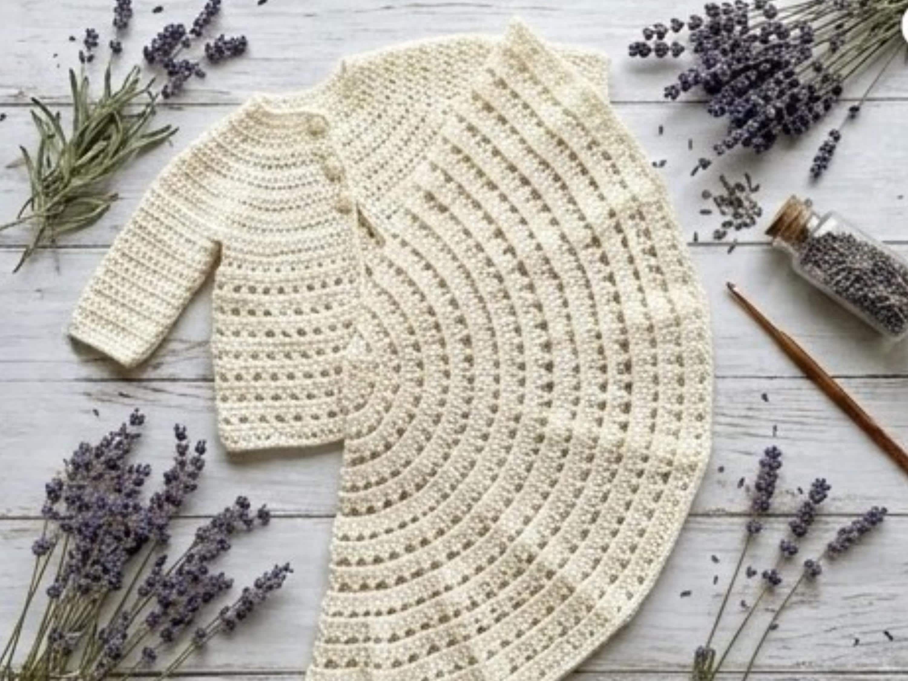 Easy Blanket Crochet Pattern-Baby Blanket PDF-Instant download-Baby's Circular Shawl and Matinee Coat