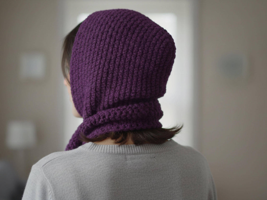 Hooded Scarf Crochet Pattern  - Snood Hood Hat Scarf Easy Knit-PDF Instant download