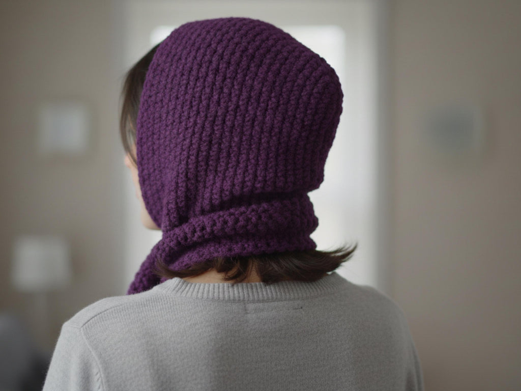 Hooded Scarf Crochet Pattern  - Snood Hood Hat Scarf Easy Knit-PDF Instant download