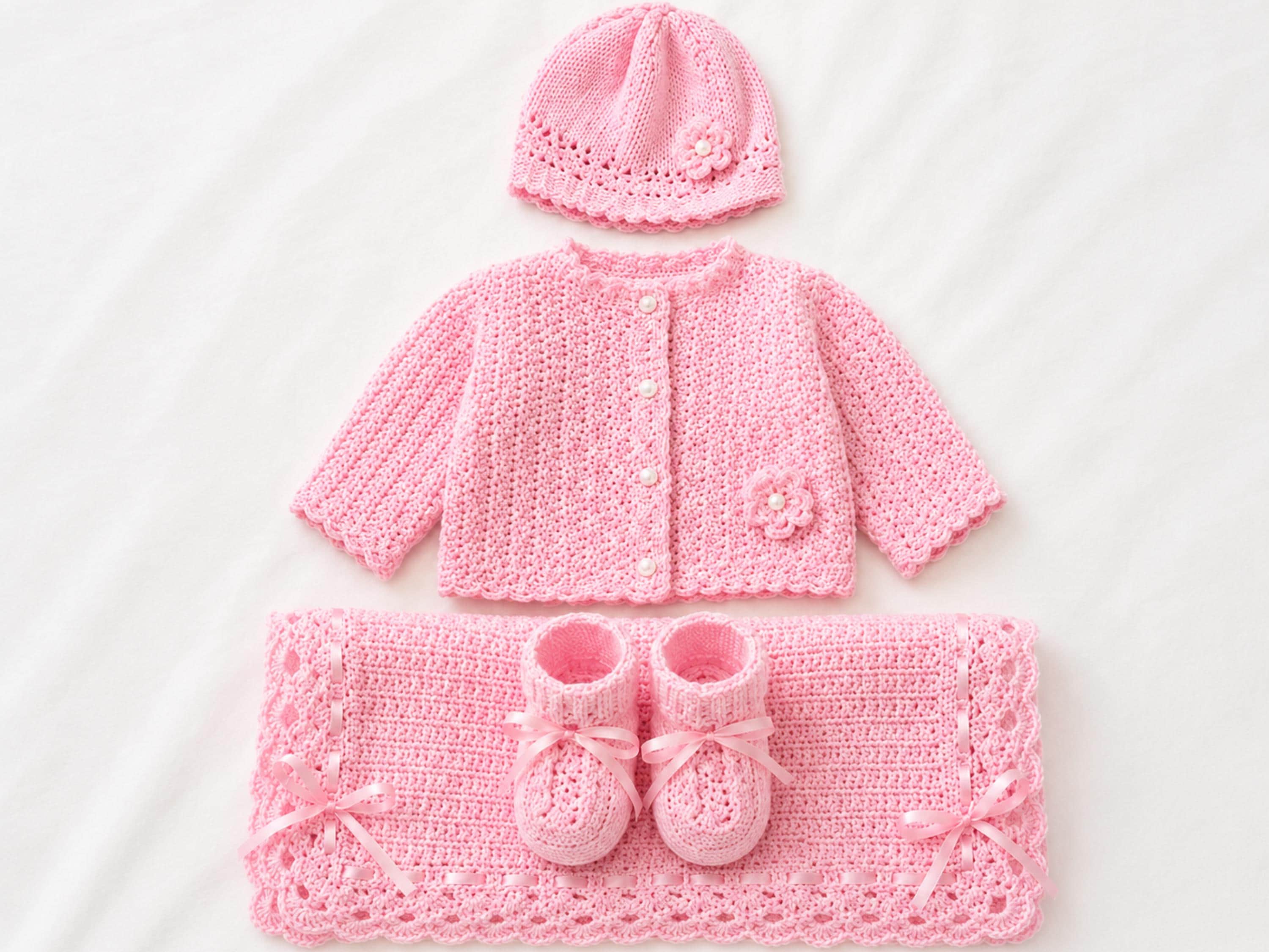 Baby Crochet Pattern Bundle – Blanket, Romper, Jacket, Hat (PDF Download)