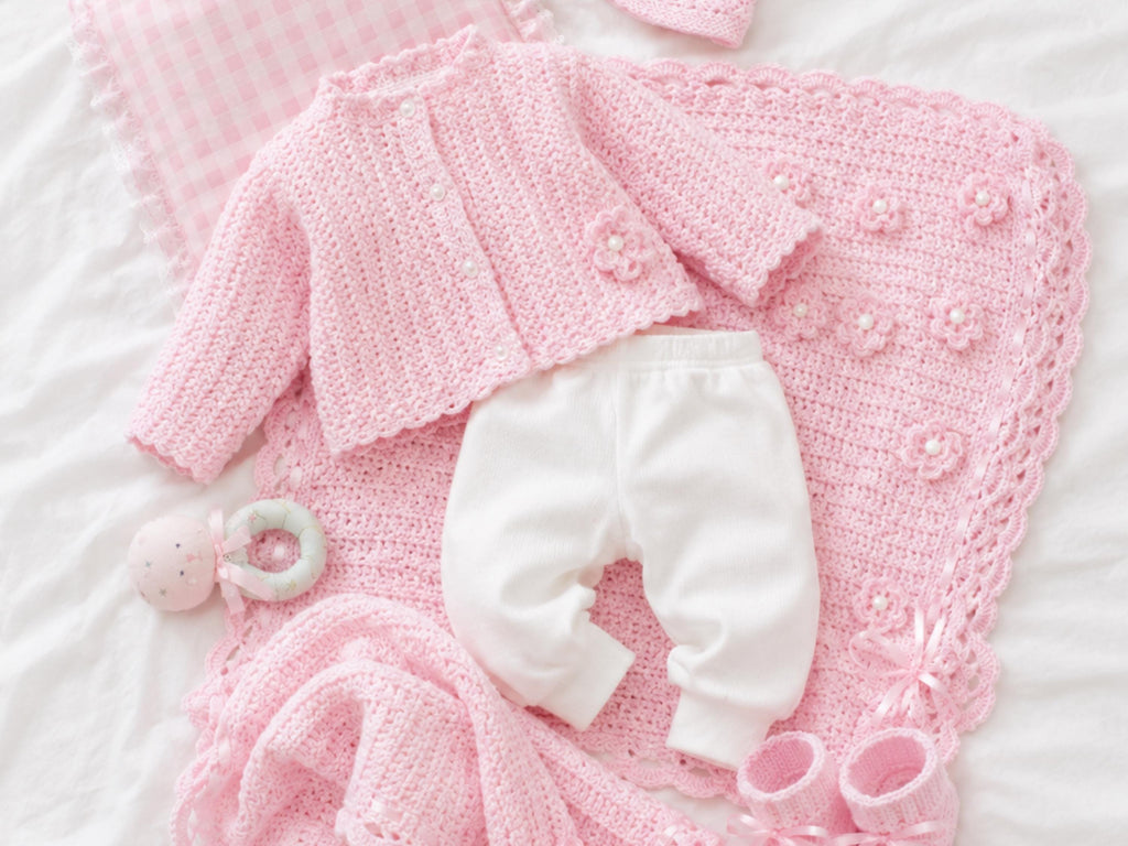 Baby Crochet Pattern Bundle – Blanket, Romper, Jacket, Hat (PDF Download)