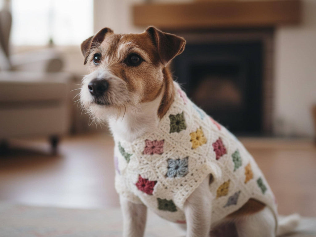 Granny Square Crochet Dog Sweater Pattern – Beginner-Friendly PDF (Instant Download)
