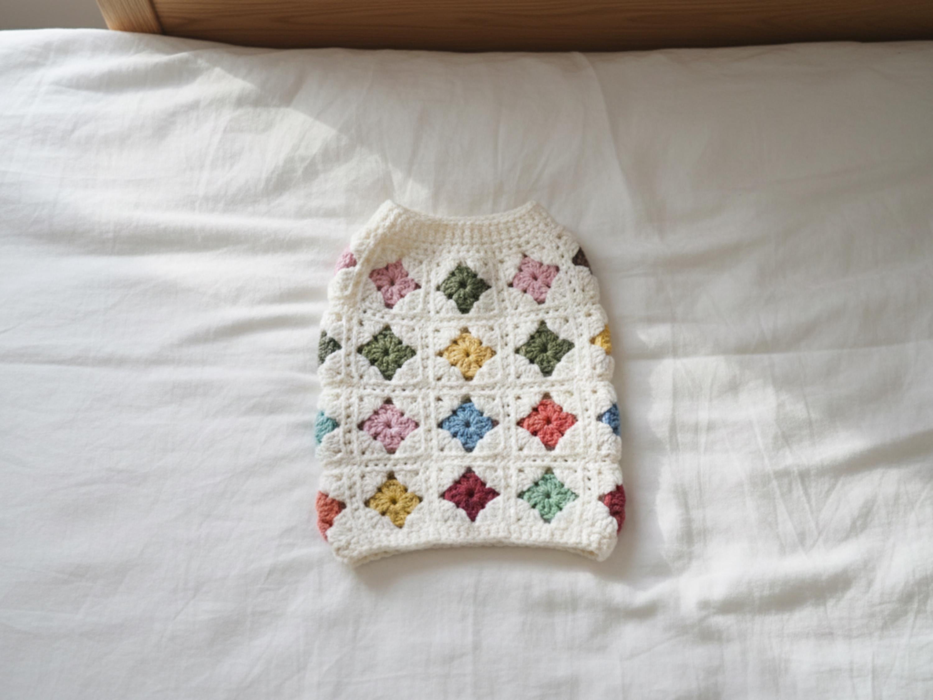Granny Square Crochet Dog Sweater Pattern – Beginner-Friendly PDF (Instant Download)