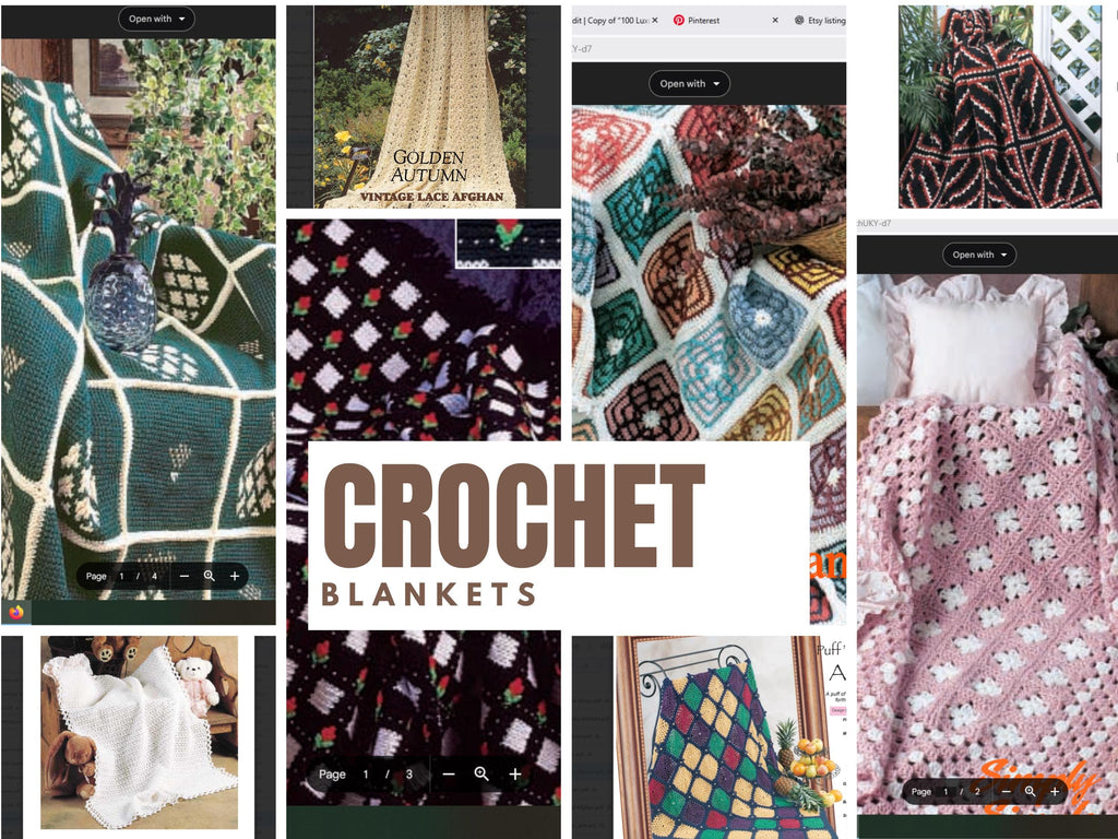 30+ Luxury Crochet blanket Patterns | Instant PDF Download |