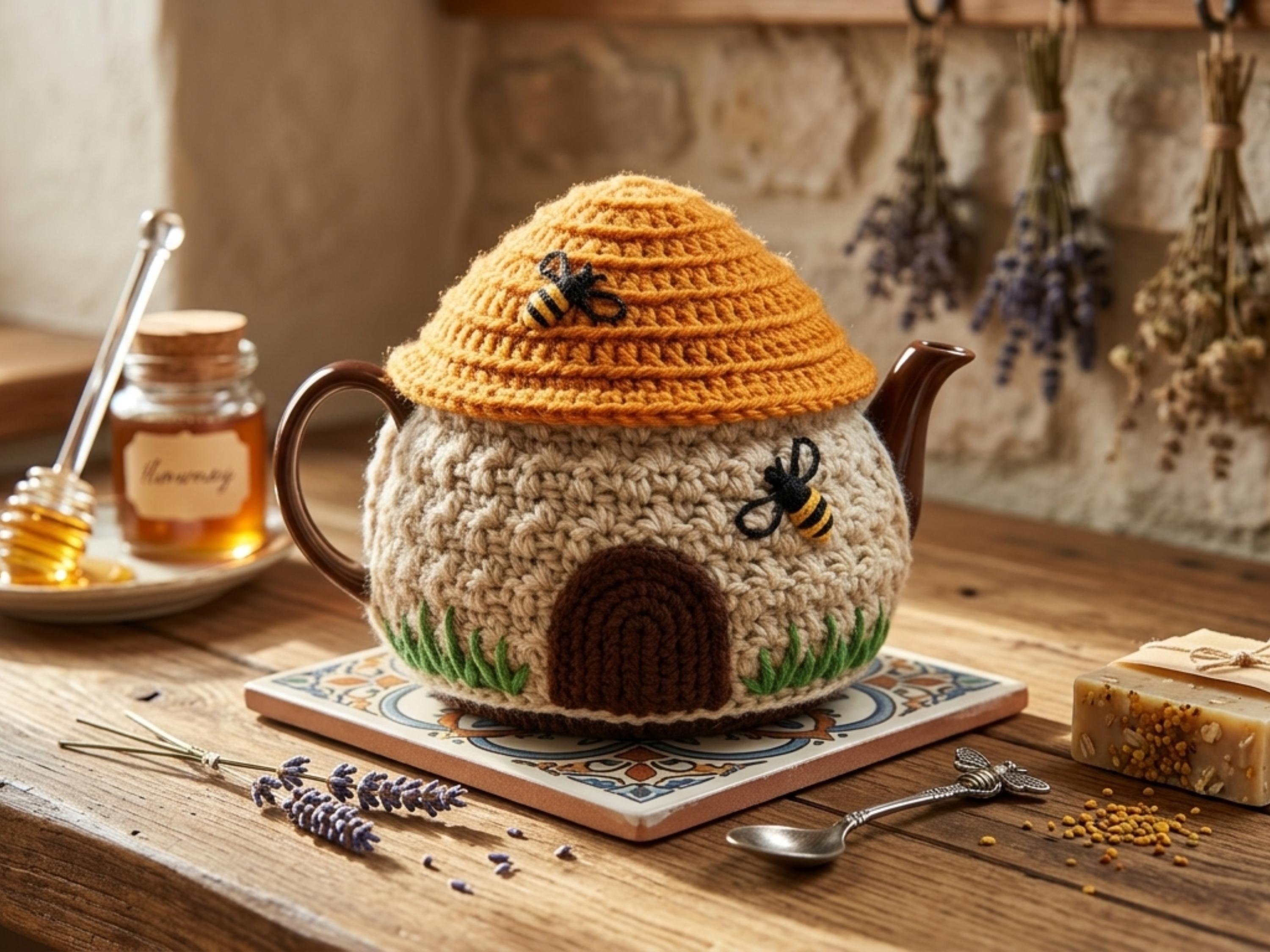 Beehive Crochet Tea Cosy Pattern – Vintage Style, Beginner Friendly (PDF Download)