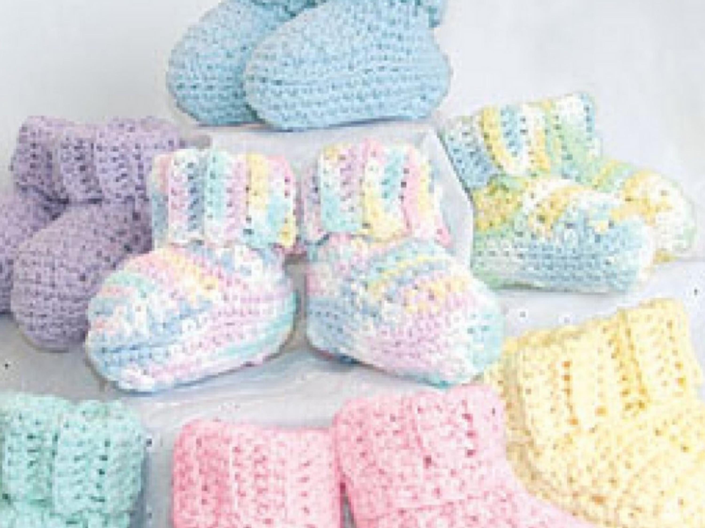 Easy Beginner Baby Crochet Bib and booties pattern- PDF -Instant download-English
