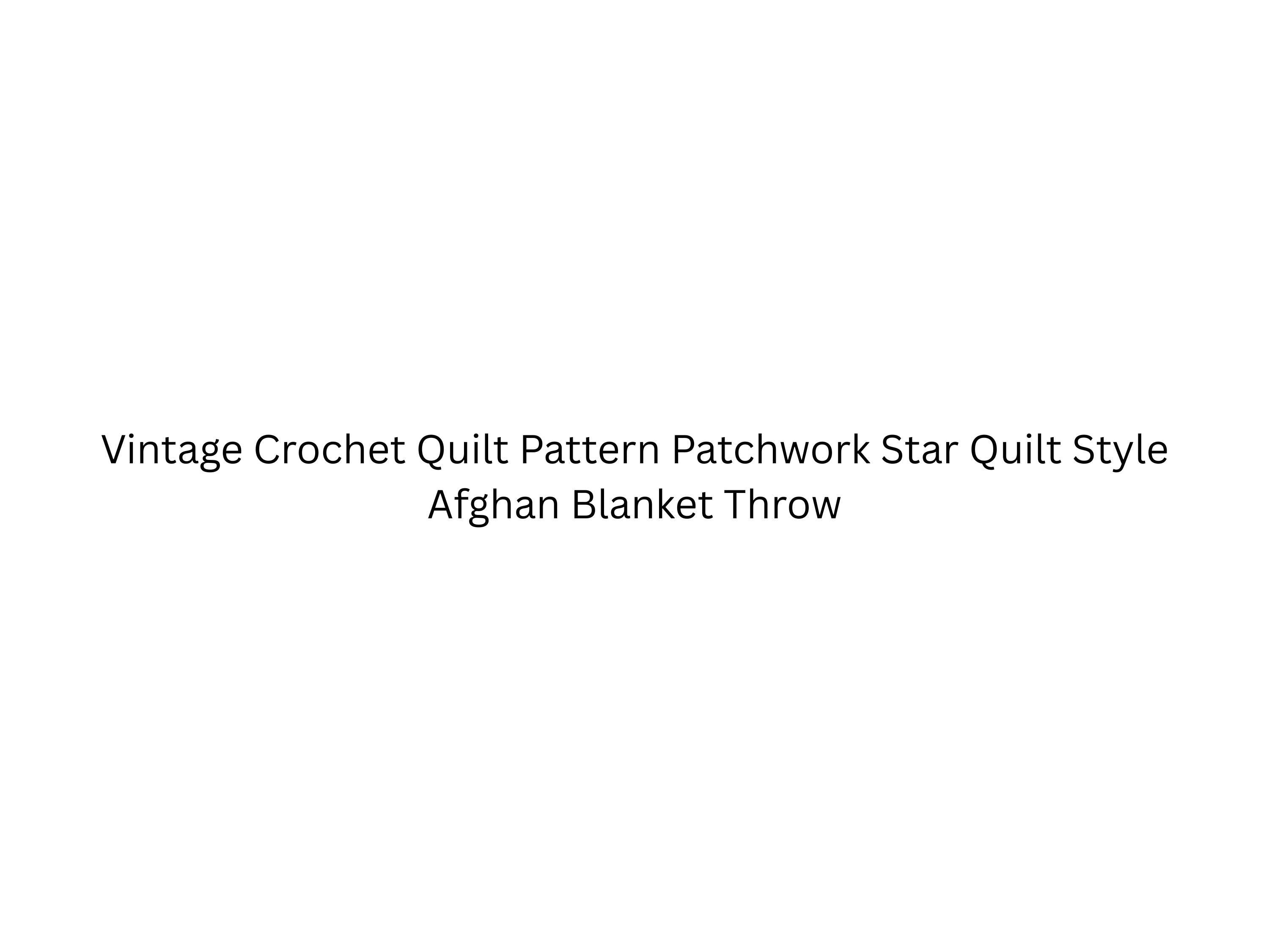 RETIREMENT SALE *Vintage Star Quilt Crochet Pattern: 1980s Patchwork Afghan Blanket (Digital PDF)