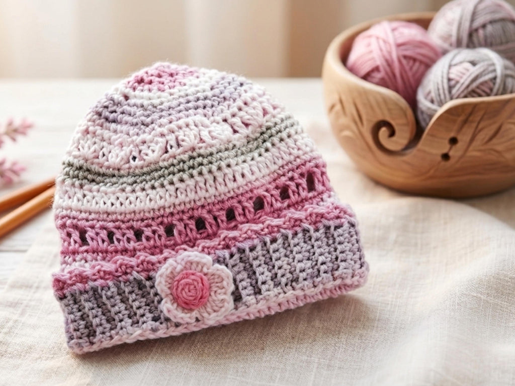 Baby Girl Crochet Patterns Cardigan and Hat Crochet Pattern, Textured Flower Design (PDF Download)-handmade baby shower gift crochet pattern