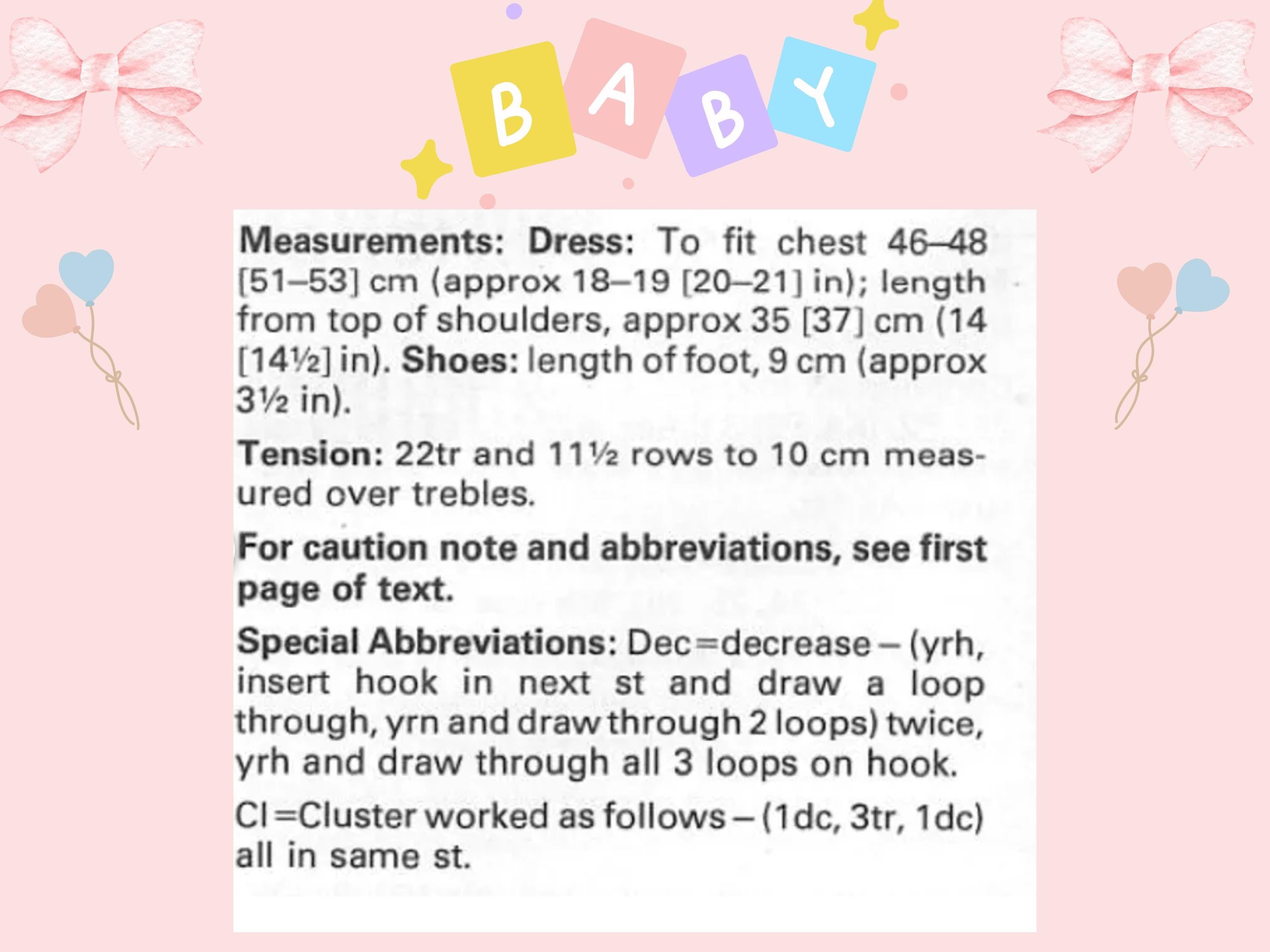 Vintage Crochet Baby Dress and Shoes Pattern – Flower Lace, T-Bar Style (PDF Download)