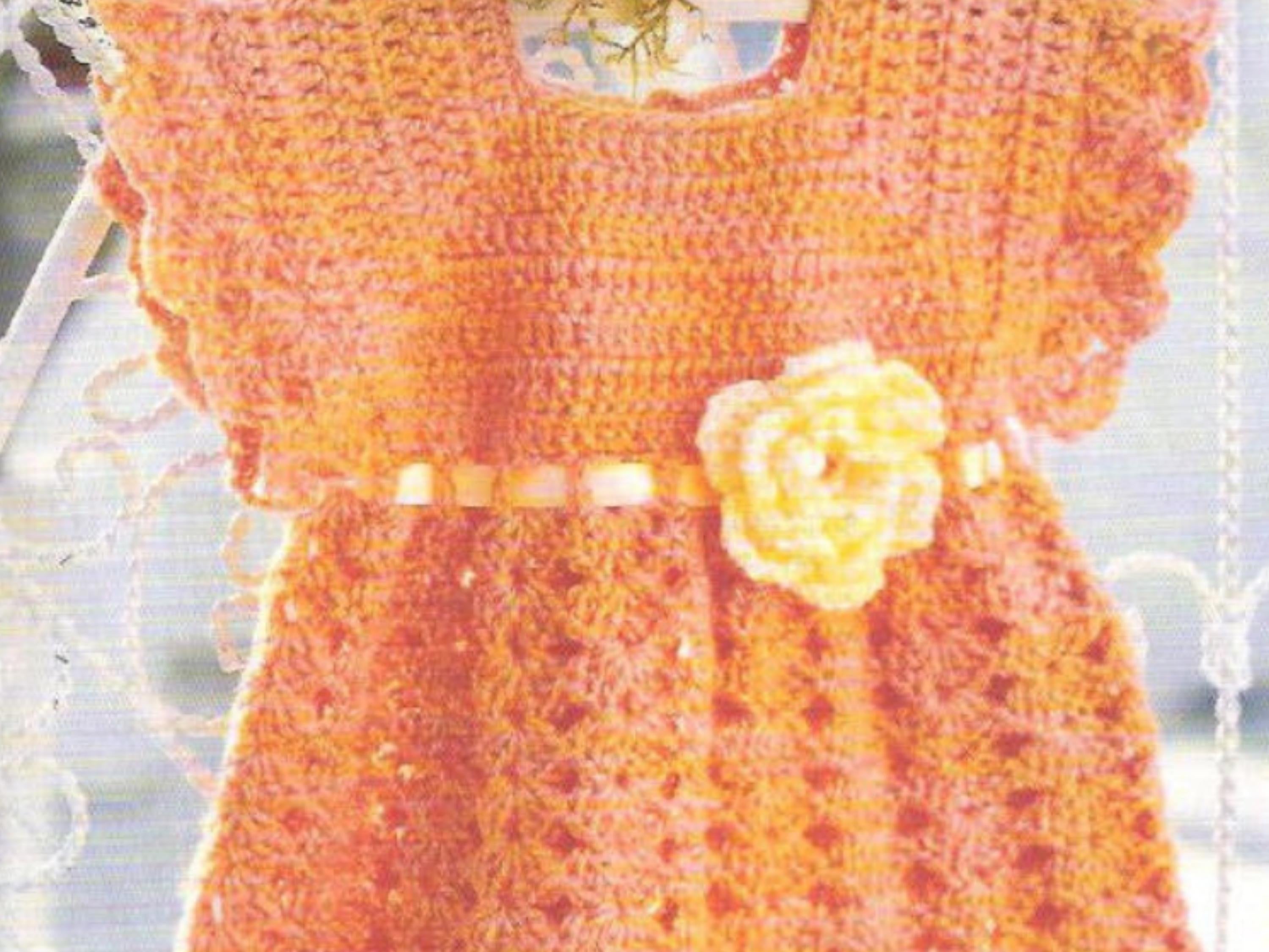 Vintage Baby Dress Crochet Pattern – Flower Lace, 0-12 Months (PDF Download)