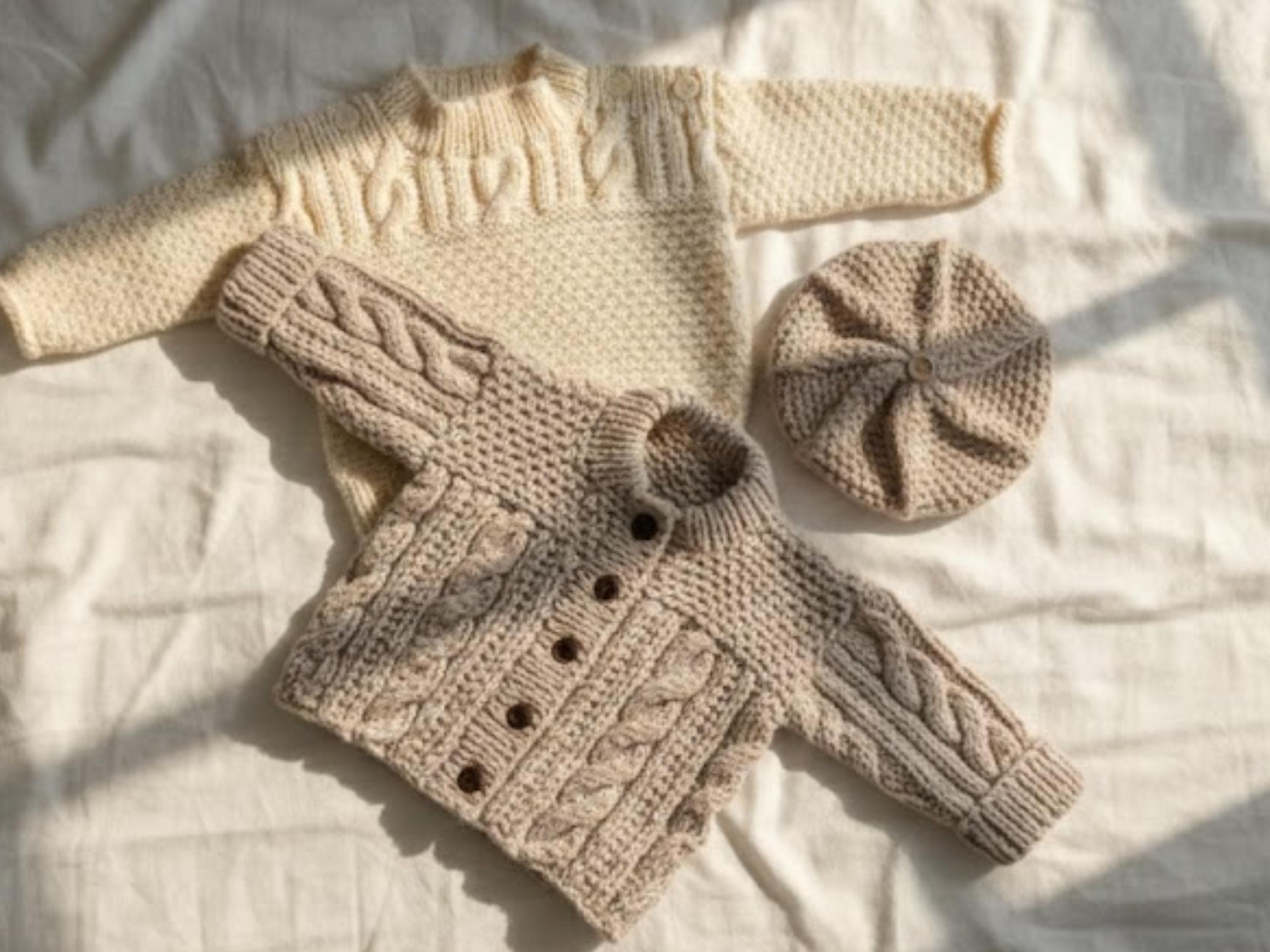 Knitting patterns for boys Vintage Aran Cable Knit Baby Cardigan Pattern (PDF Download)